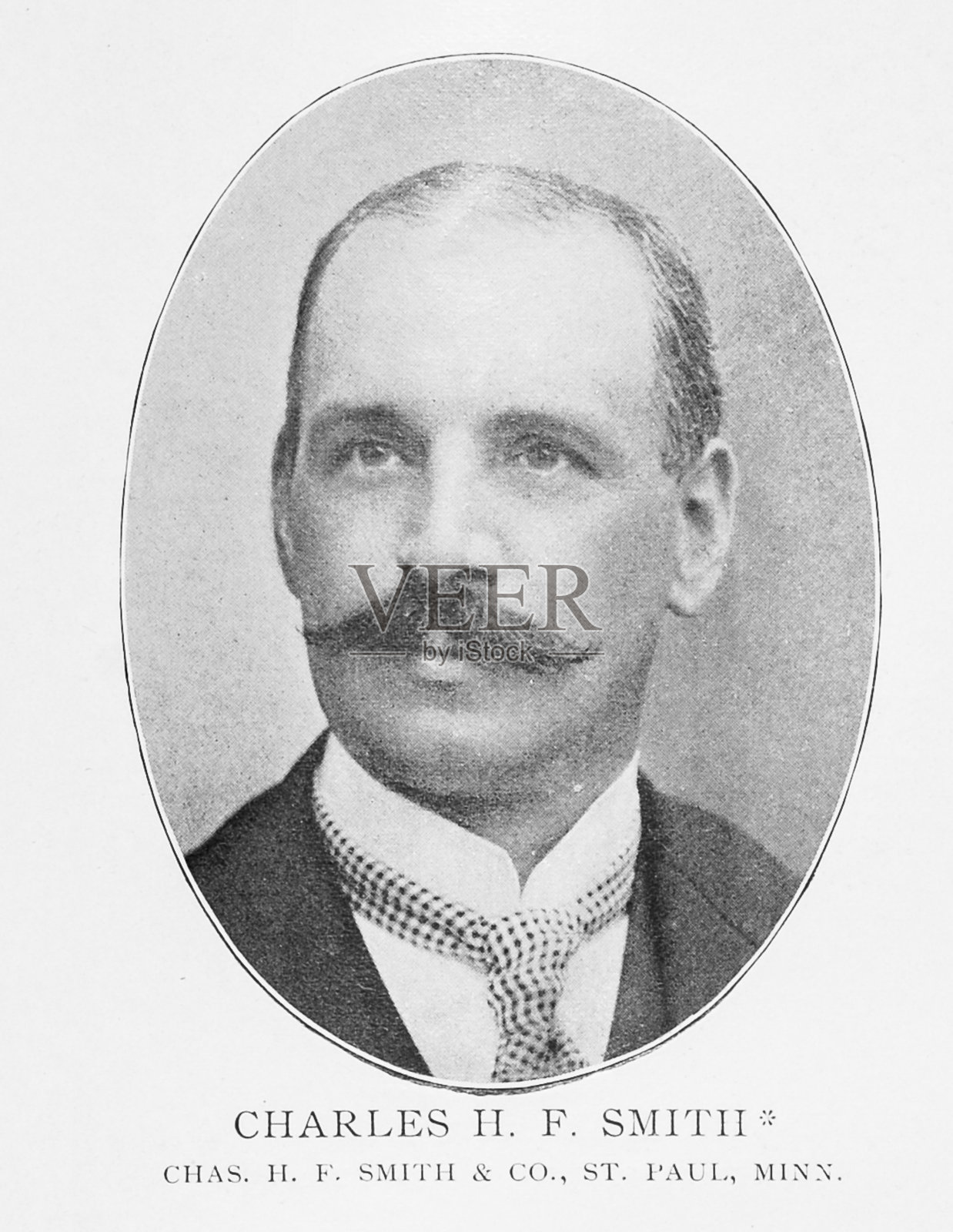 19世纪纽约证券交易所的重要人物肖像:查尔斯H F史密斯照片摄影图片