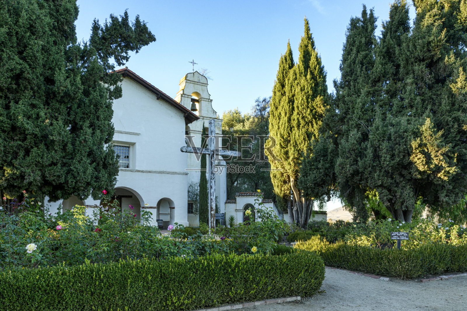 加州教会场地的户外景观照片摄影图片