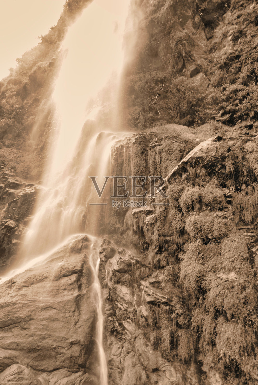 锡金瀑布照片摄影图片