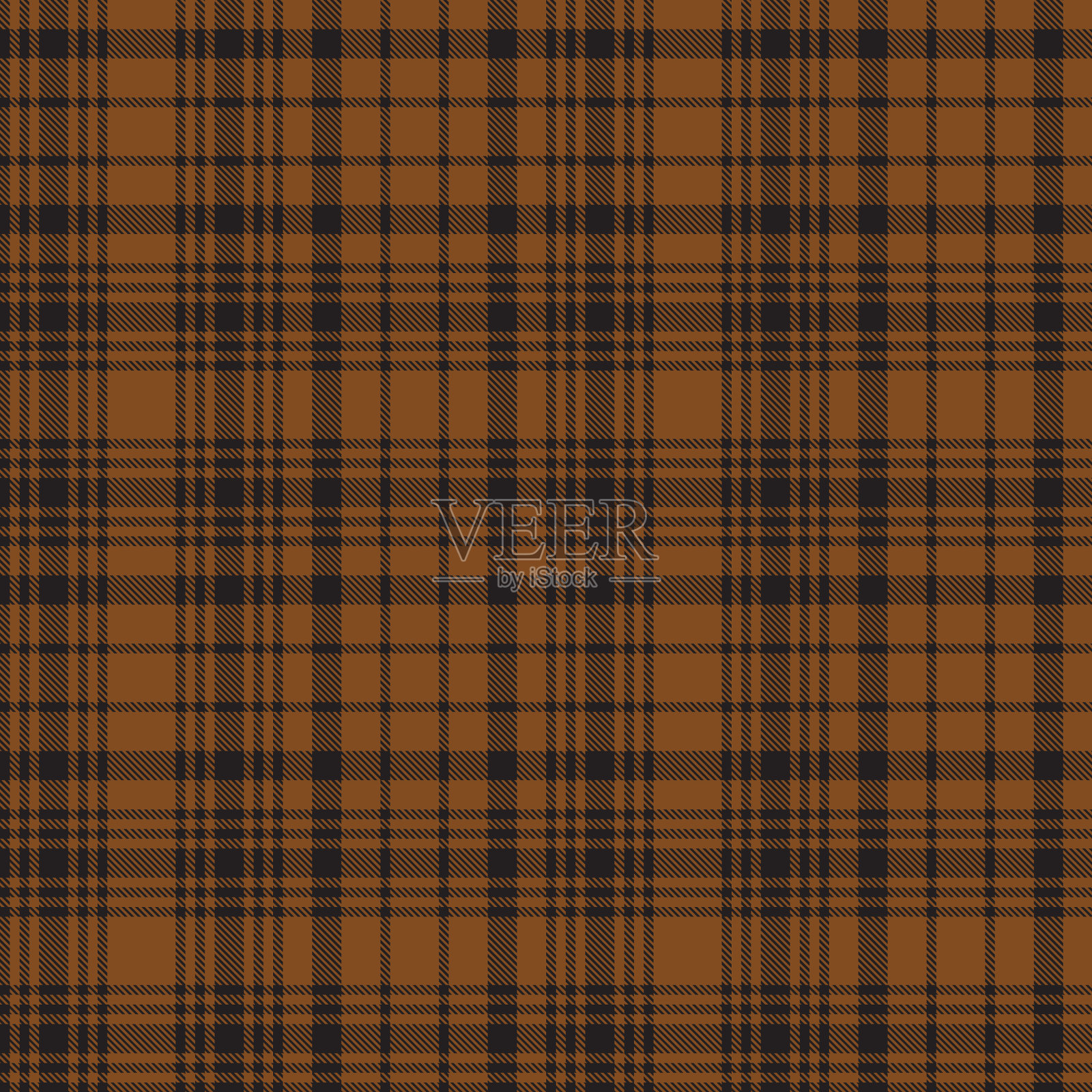 棕色峡谷格子纹理无缝模式插画图片素材