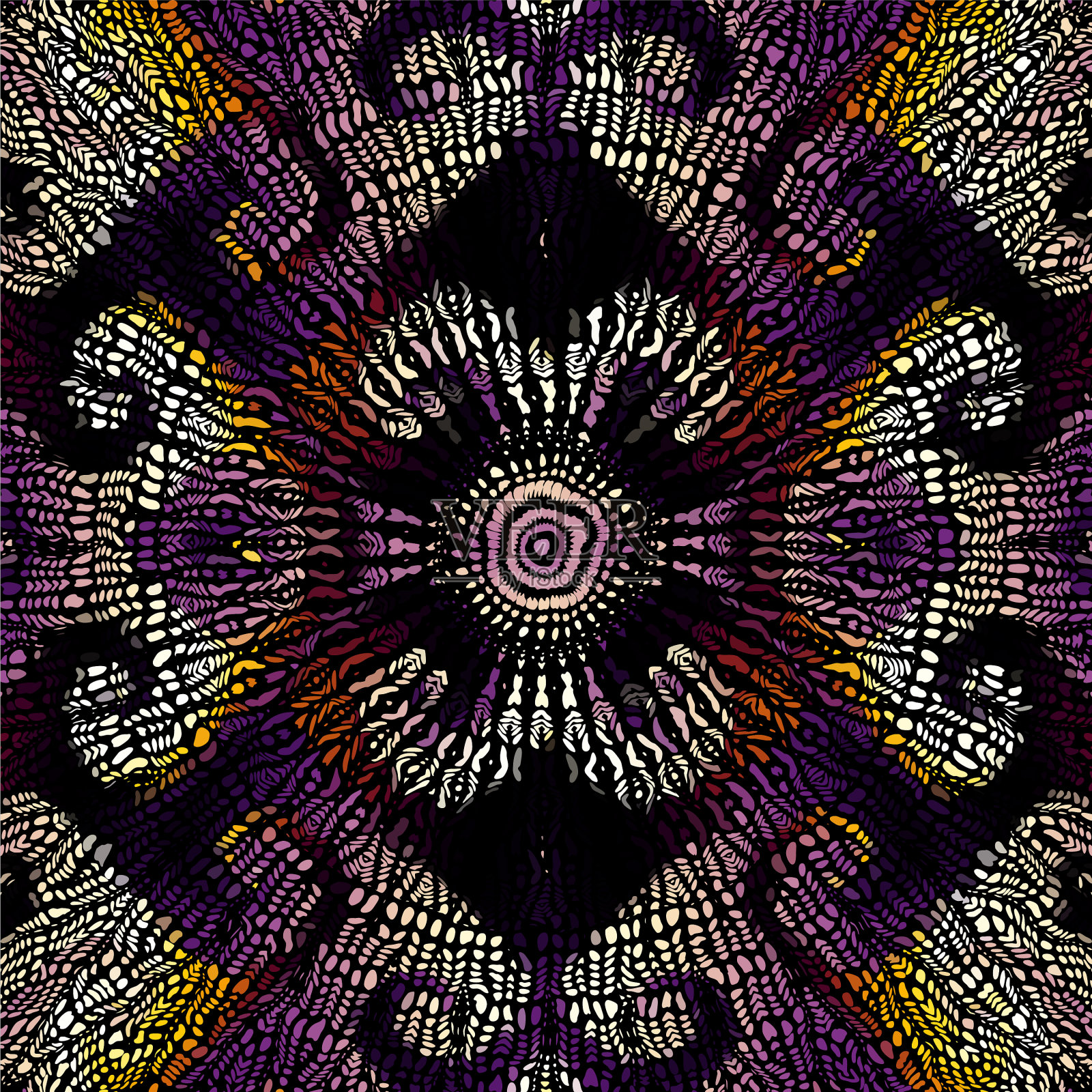 民族部落图案无缝的艺术形象插画图片素材