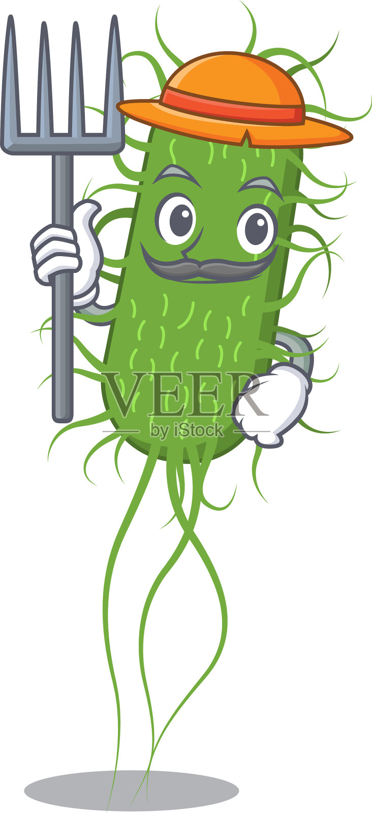 卡通人物设计ecoli细菌为一设计元素图片