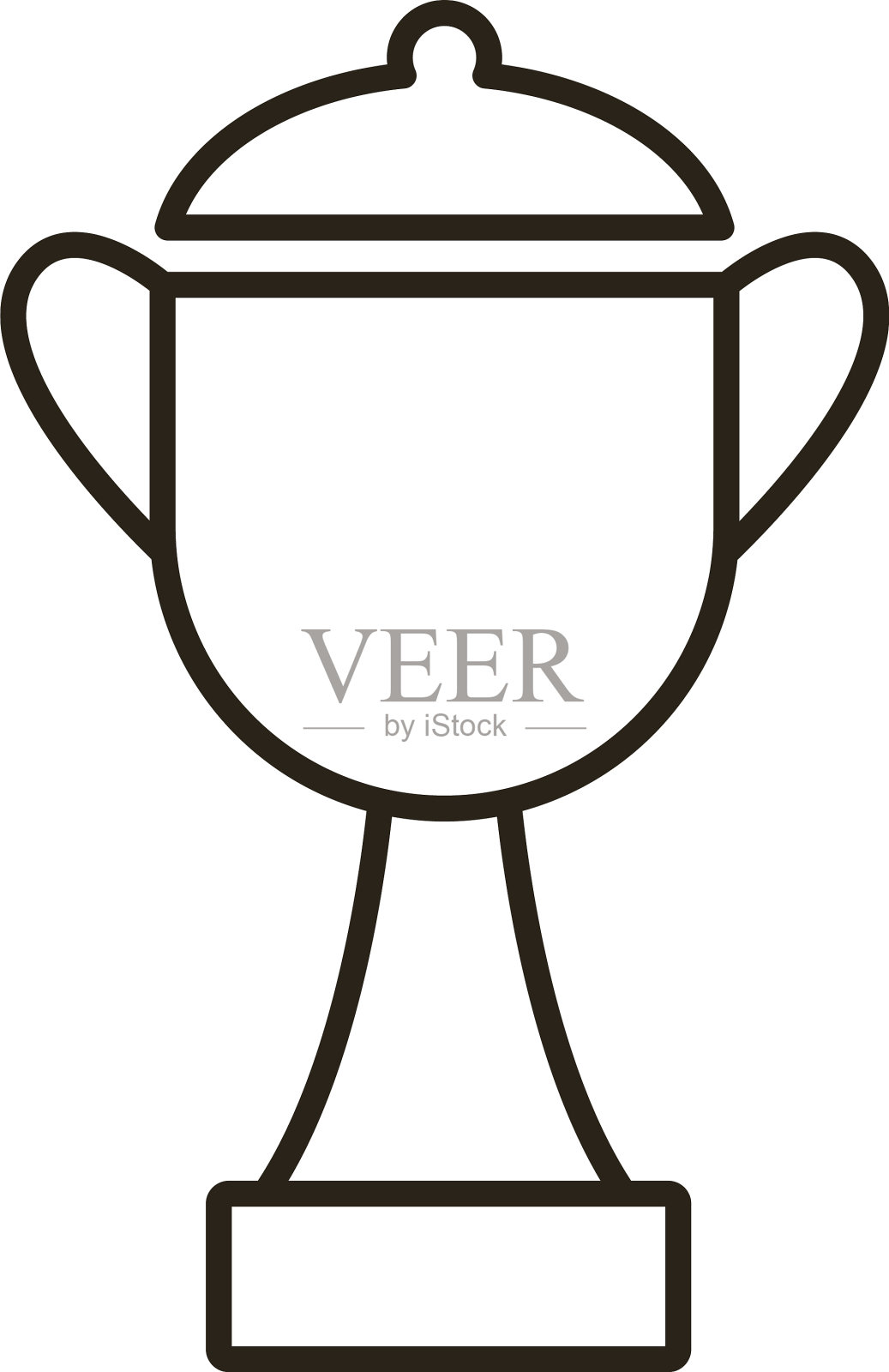 奖杯奖杯奖励线风格图标设计元素图片