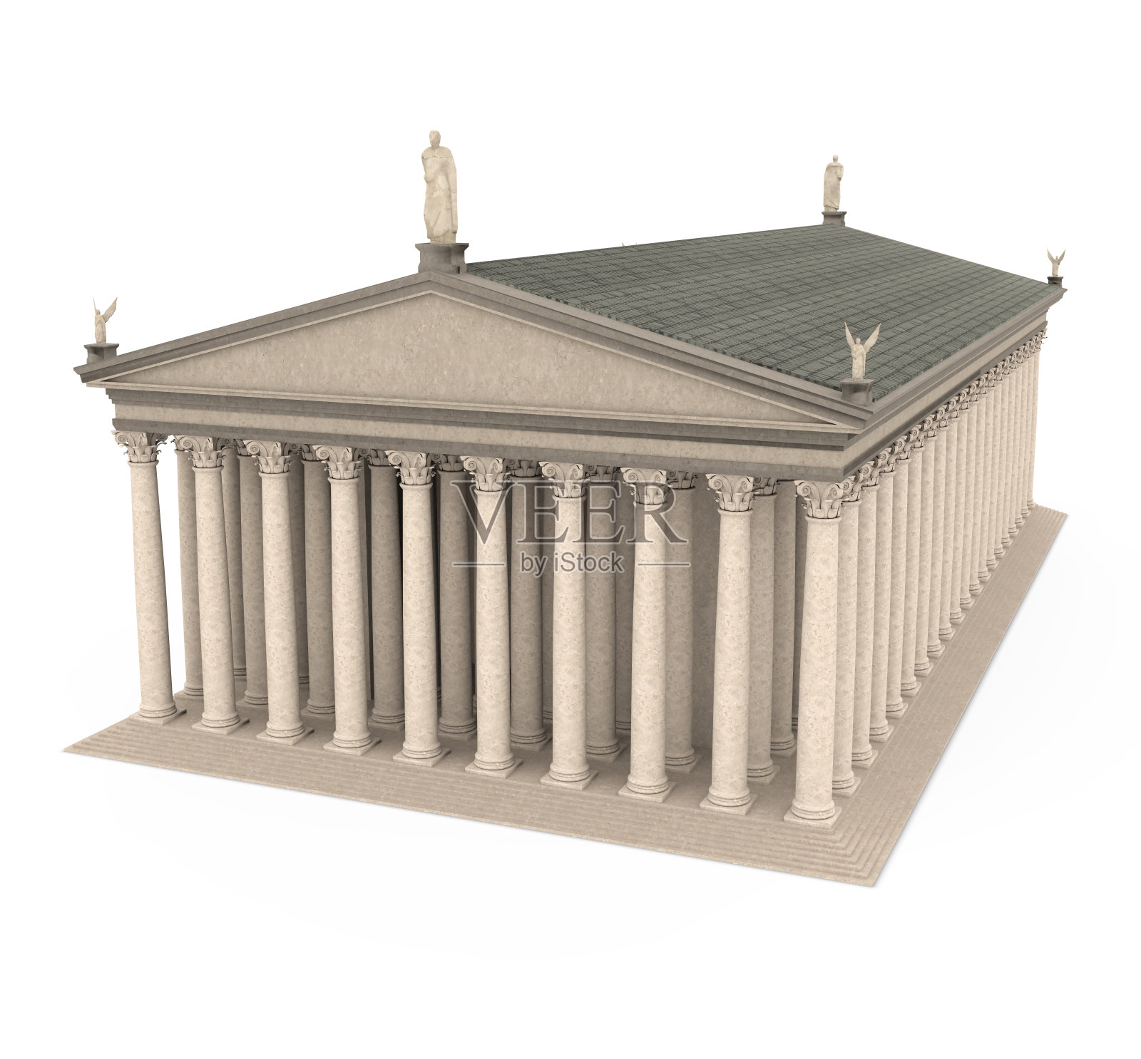 希腊神庙孤立照片摄影图片