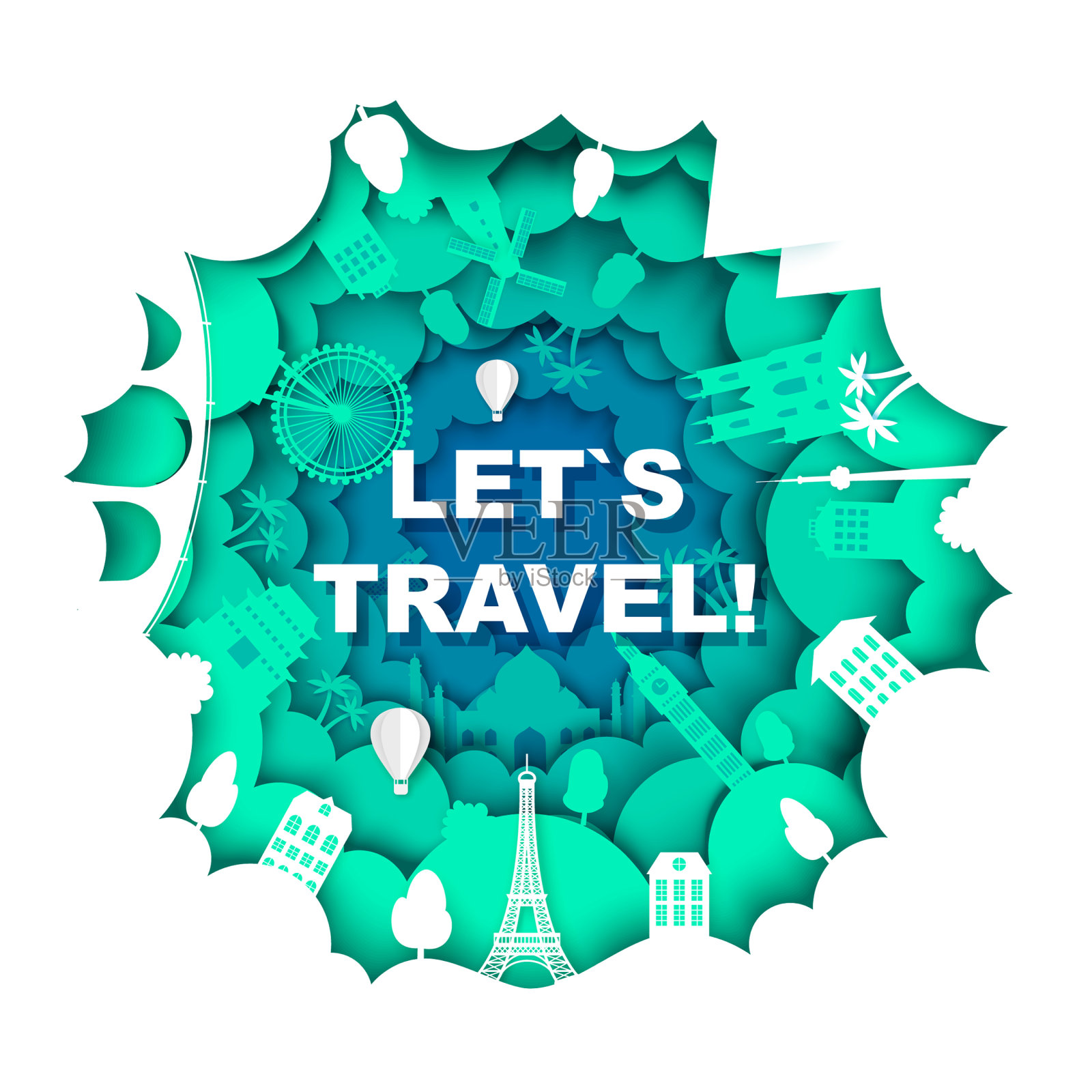 让我们旅行海报模板设计模板素材