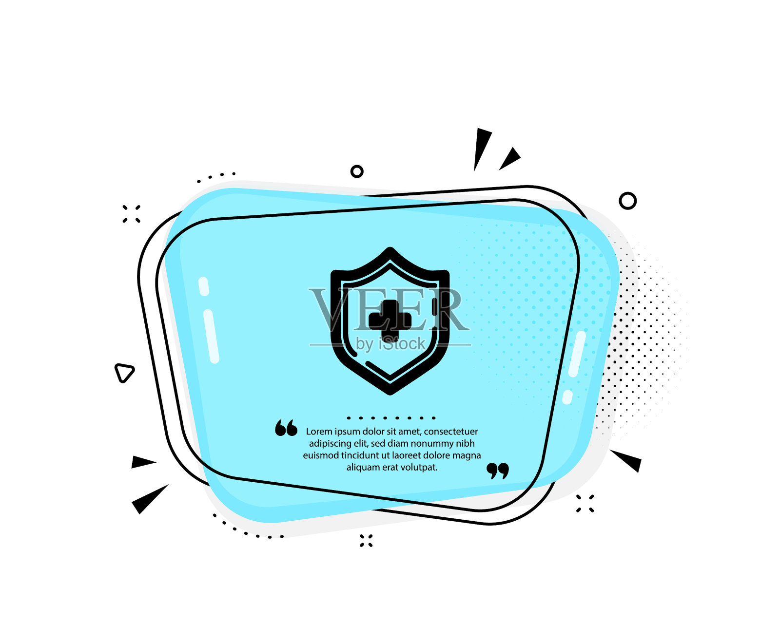 药盾图标医疗防护标志插画图片素材