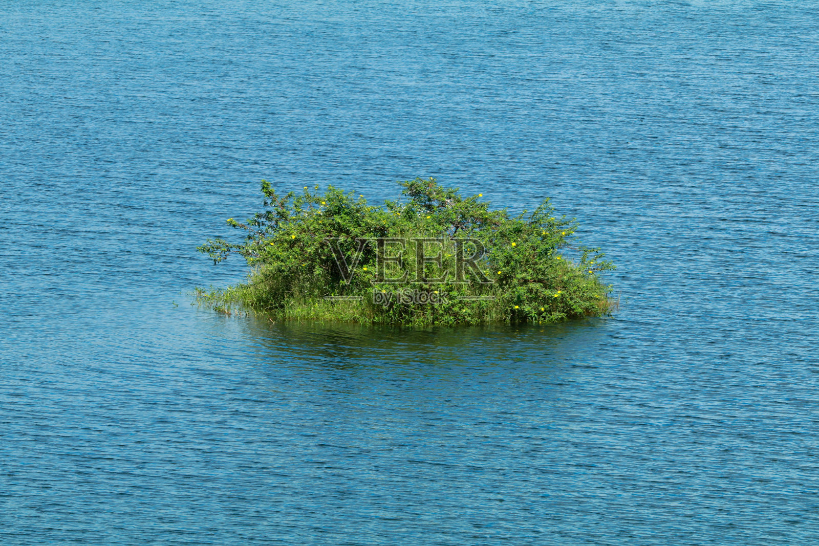 小岛形成于一个水坝水库，卡拉普扎大坝照片摄影图片