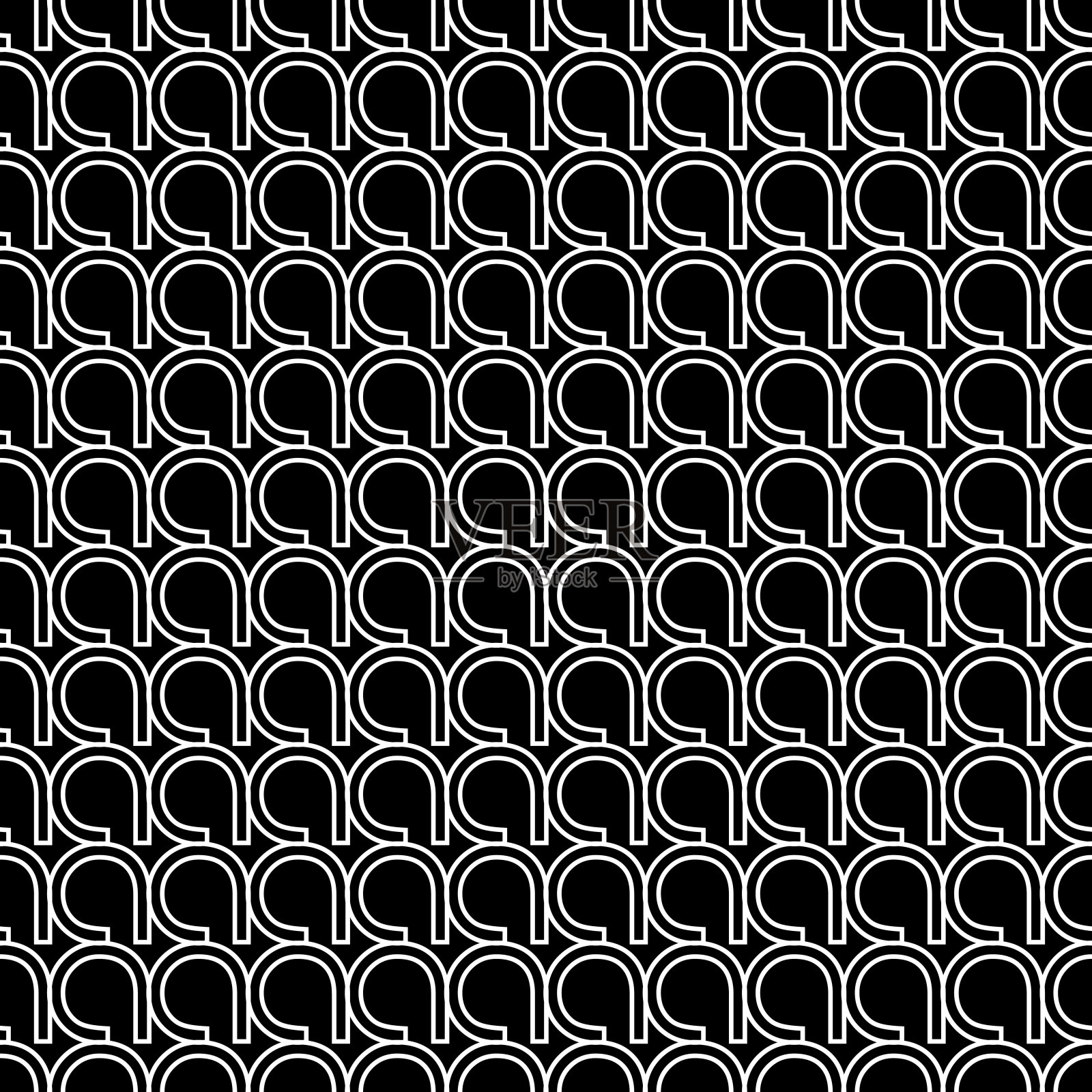 无缝模式与白色几何形式插画图片素材