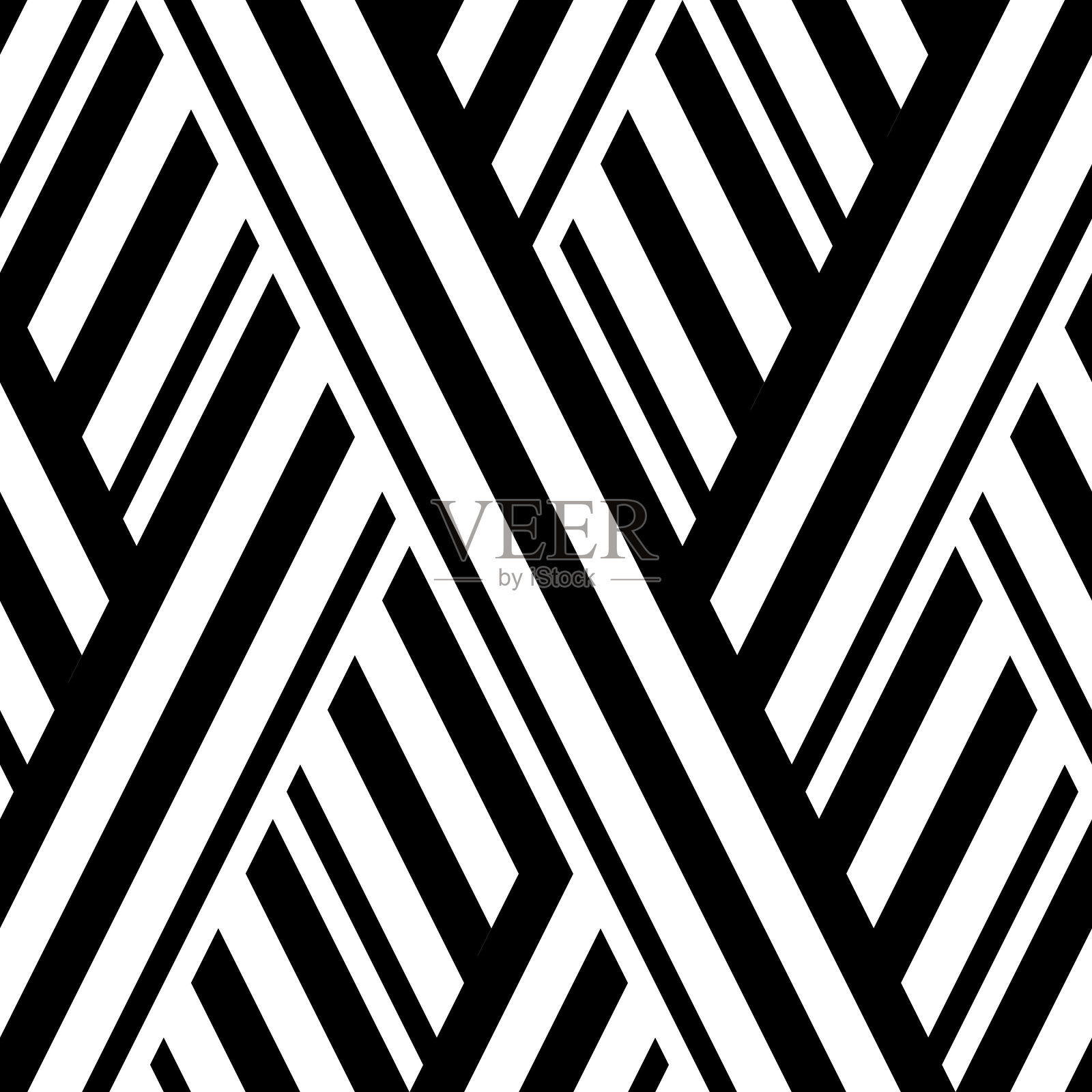 无缝模式与斜黑色部分插画图片素材