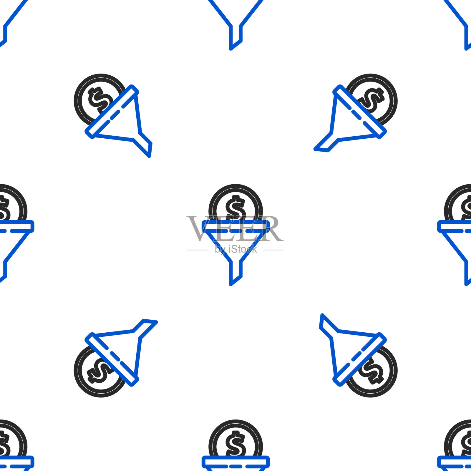 线领导管理图标隔离无缝插画图片素材