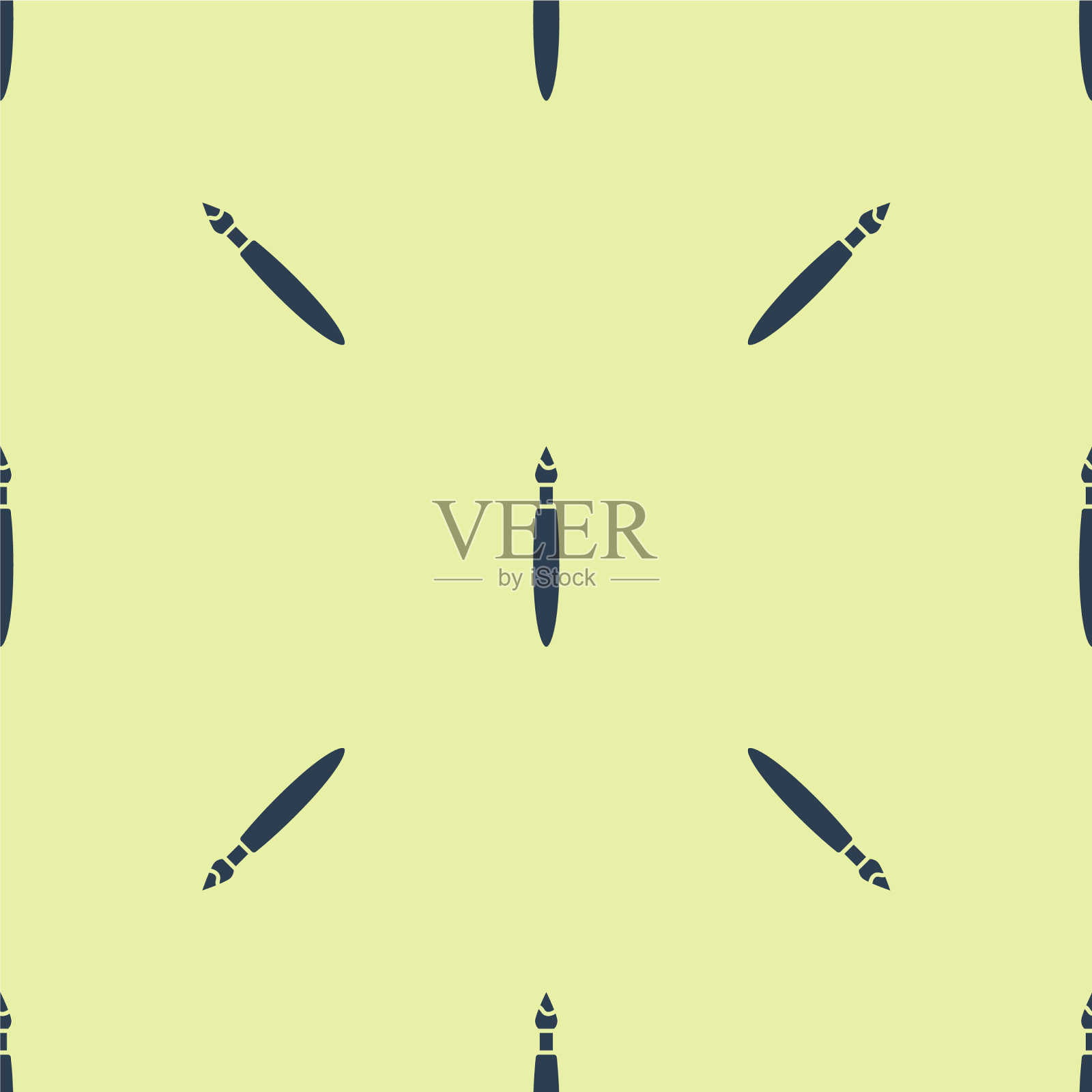 蓝色漆刷图标隔离无缝图案上插画图片素材