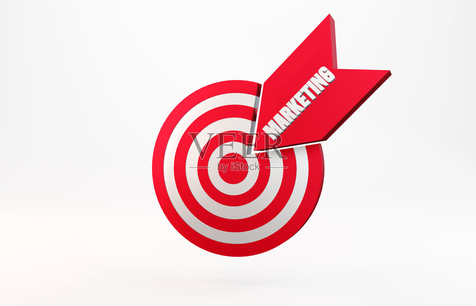 3D目标和箭头。营销和战略概念。照片摄影图片