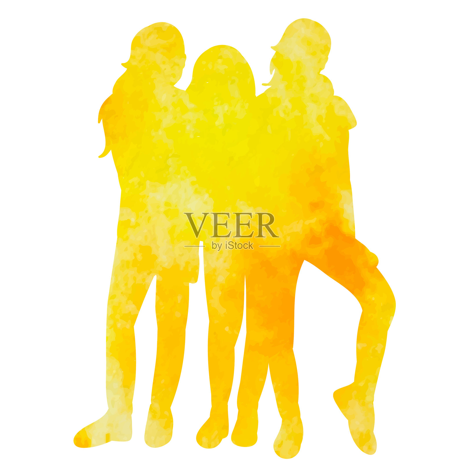 白色背景蓝色水彩剪影设计元素图片