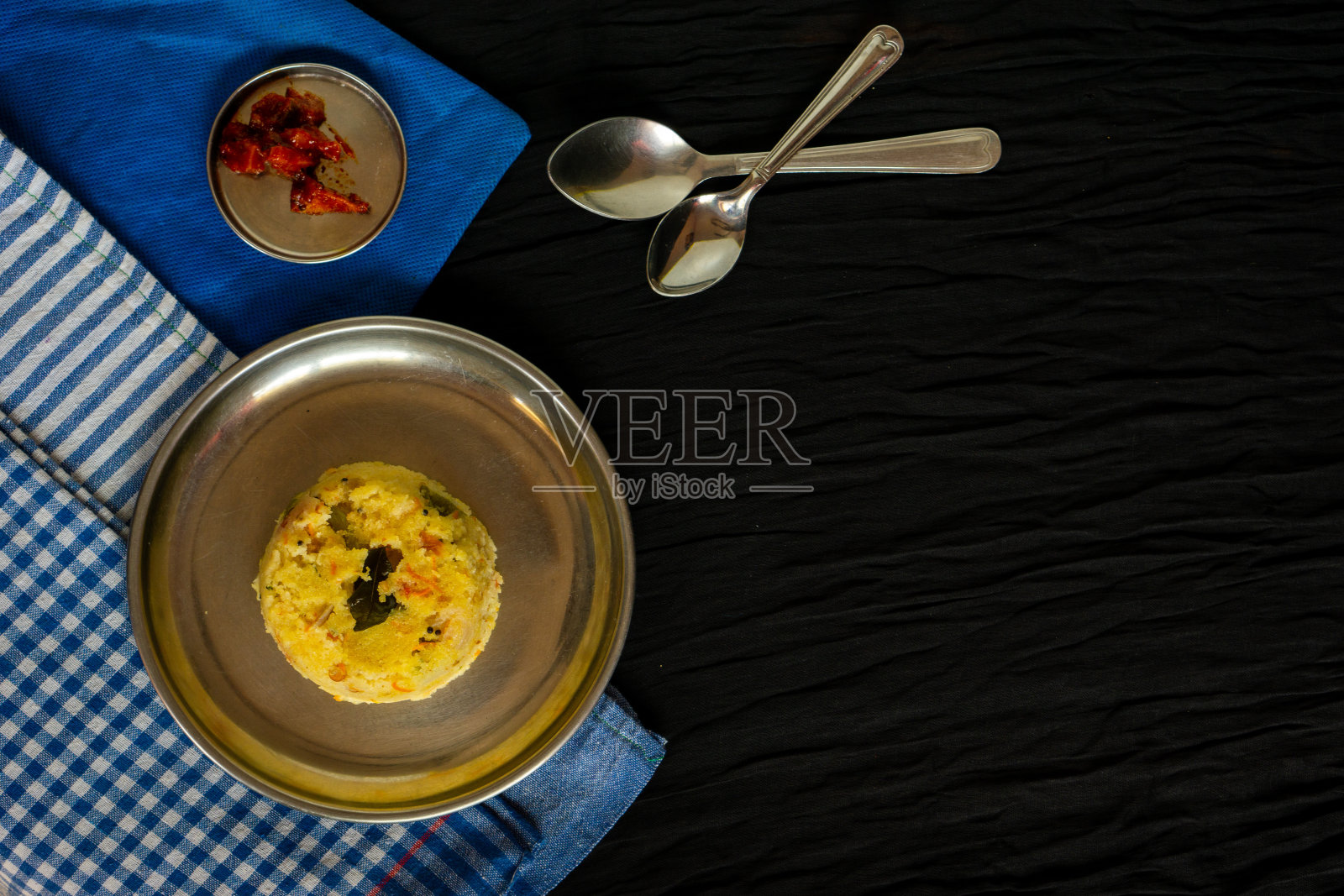 南印度自制美味可口的早餐照片摄影图片