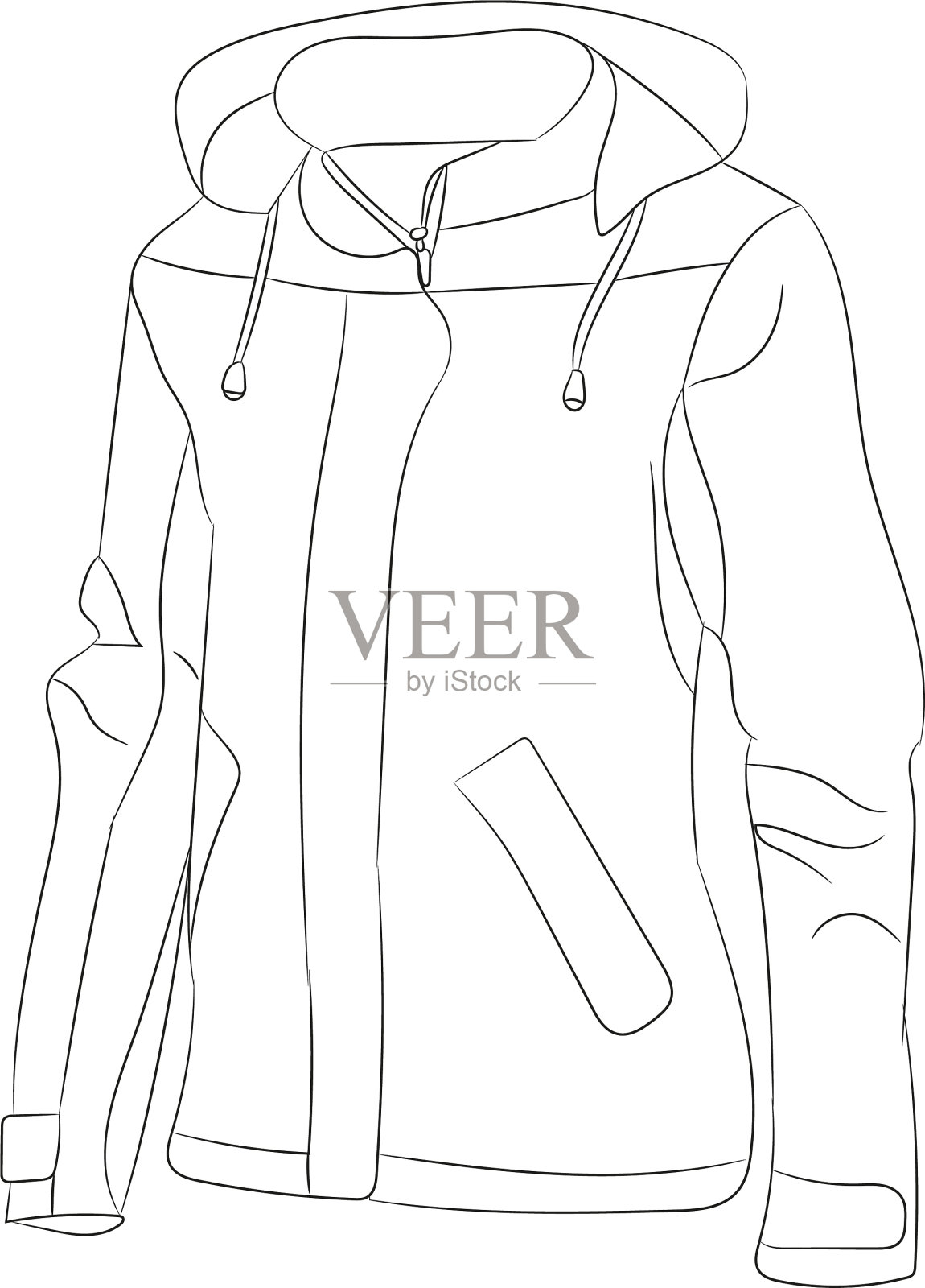 孤立的夹克草图设计元素图片