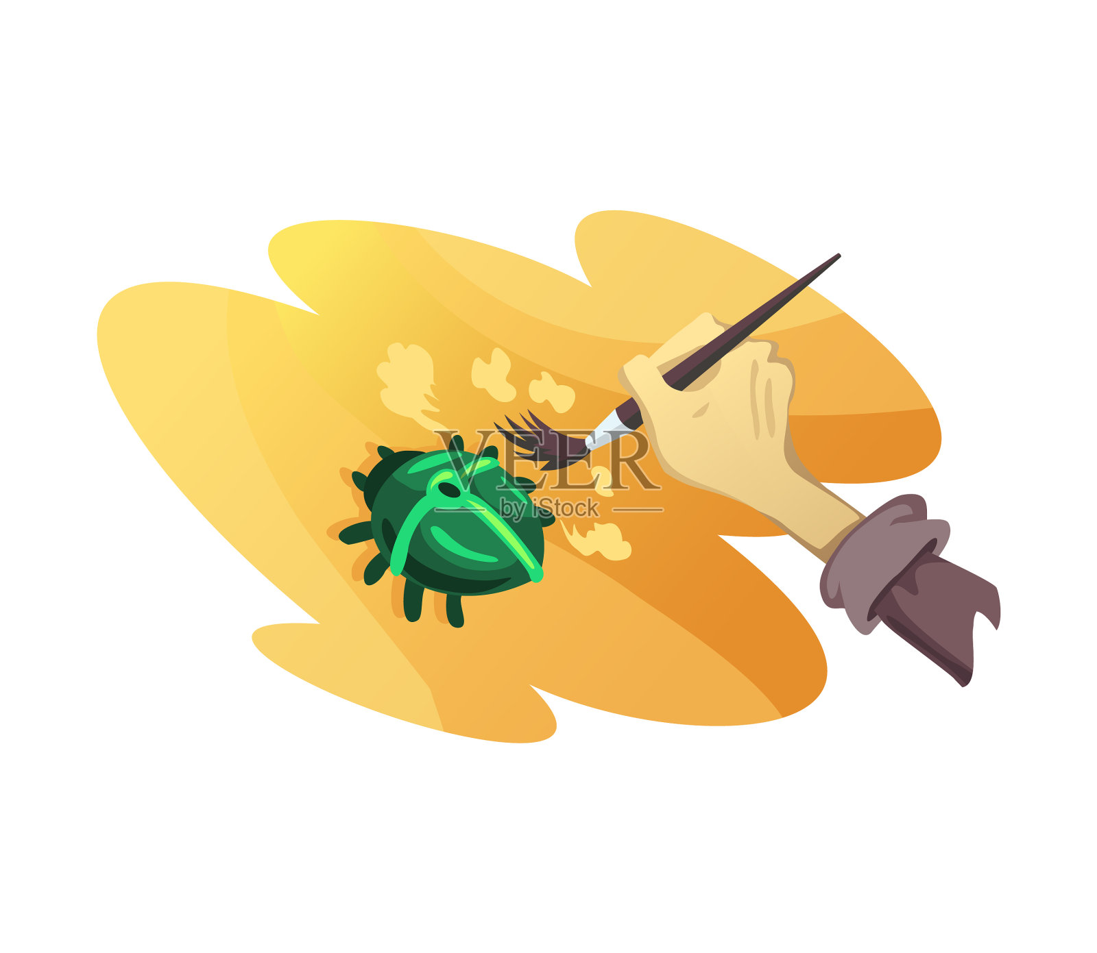 埃及考古发掘卡通宝藏设计元素图片