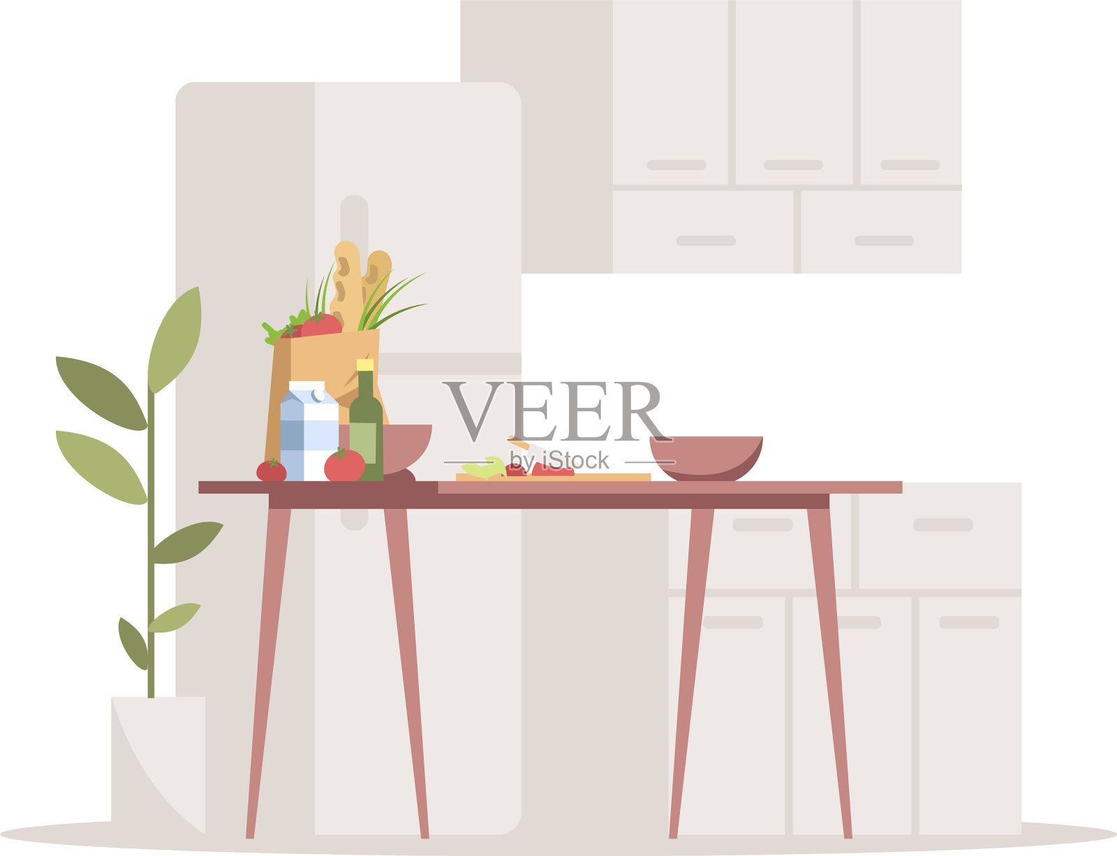 厨房半平面RGB颜色设计元素图片