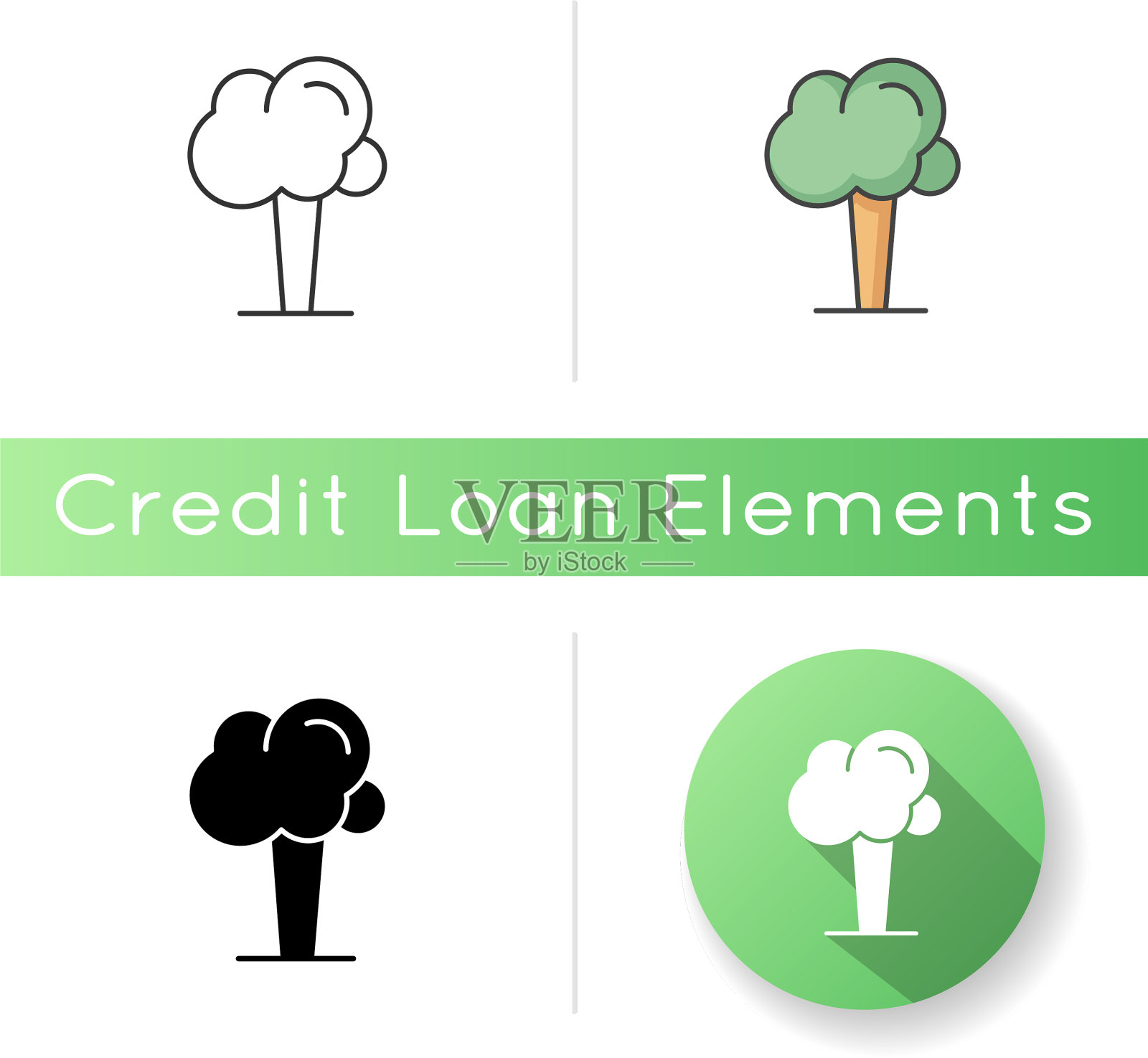 树的图标插画图片素材