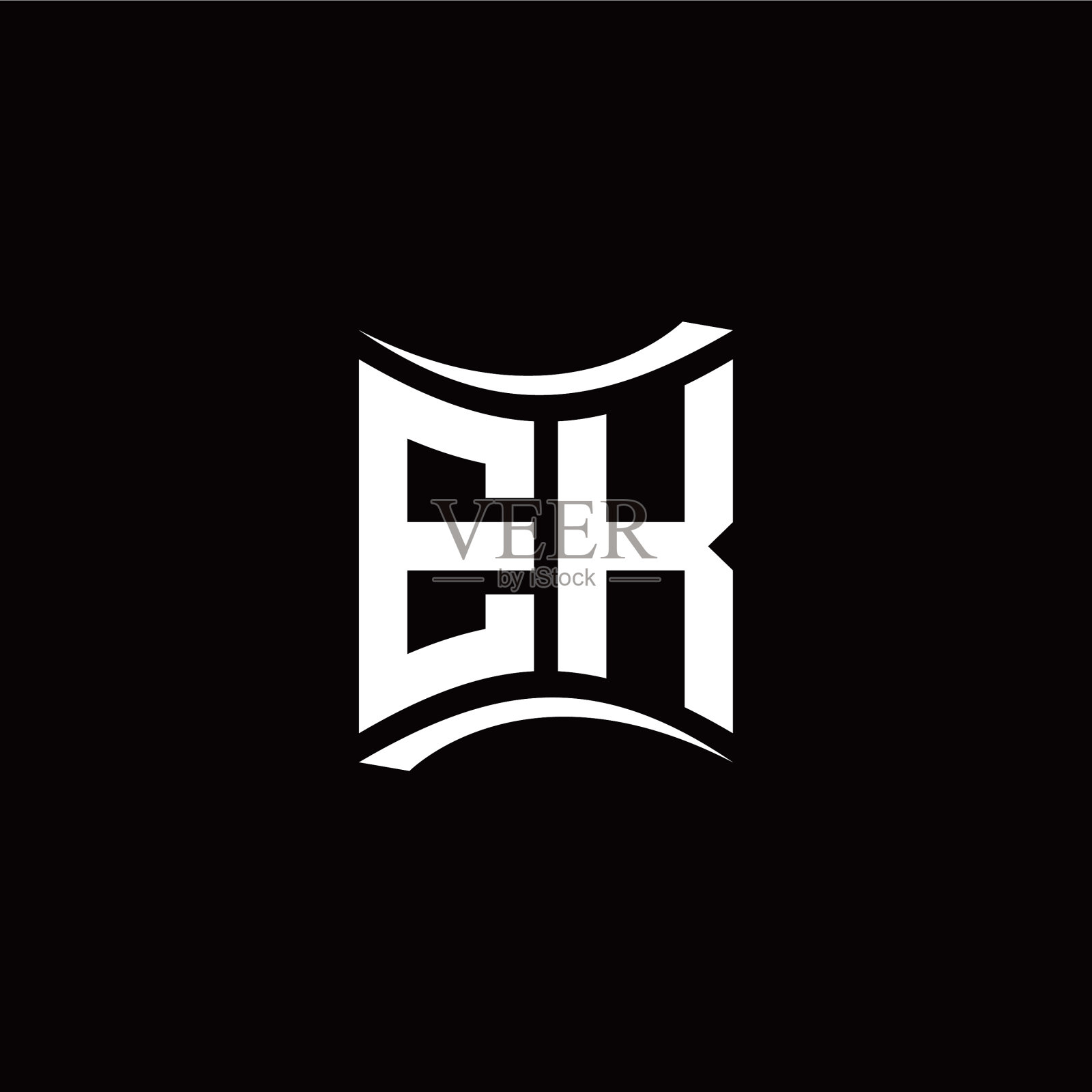 E首字母标志设计现代模板插画图片素材