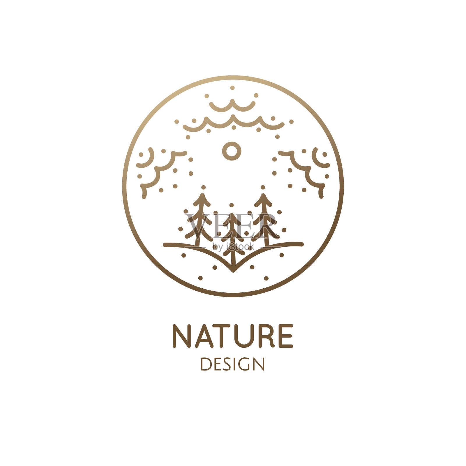 自然垂直的标志插画图片素材