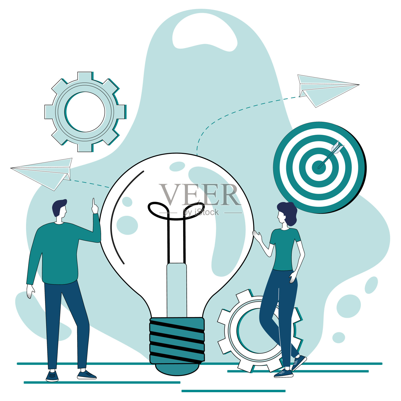 启动。商业和金融的概念插画图片素材