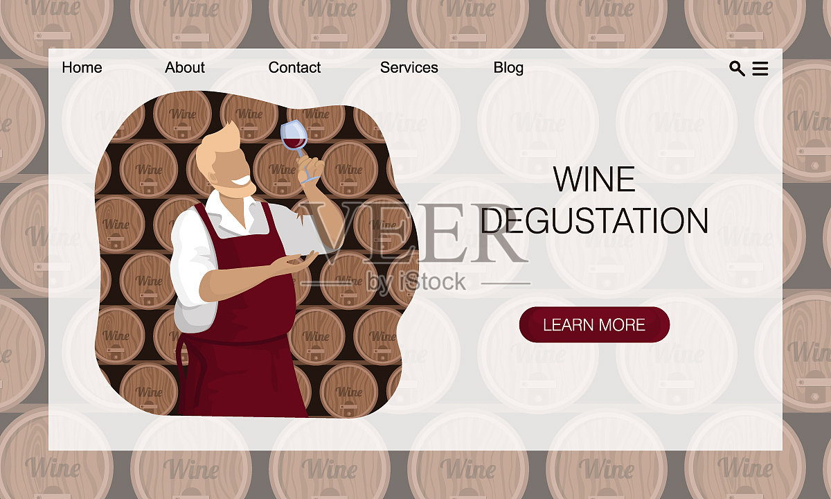 酿酒师拿着酒杯在登记插画图片素材