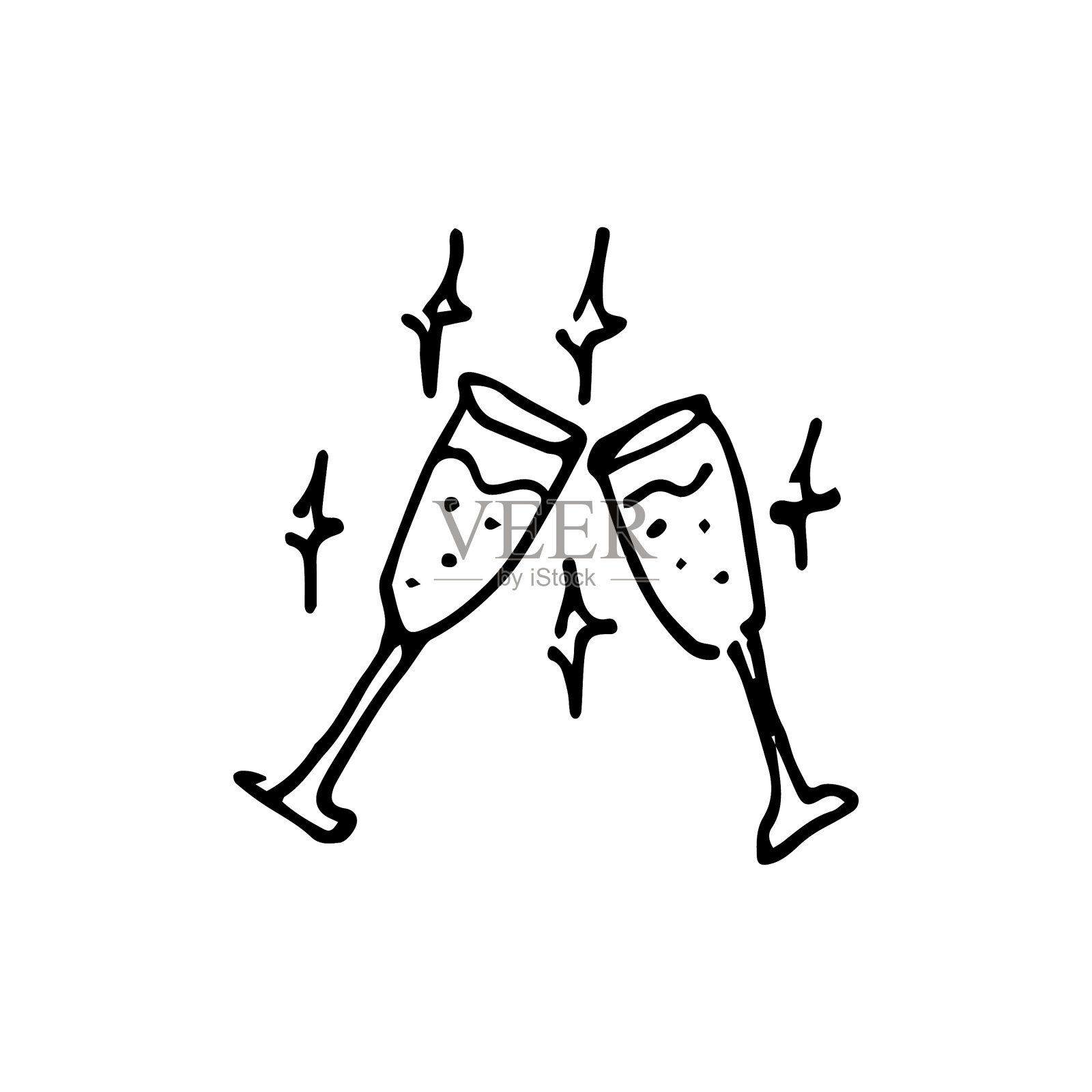 饮料涂鸦集合设计元素图片