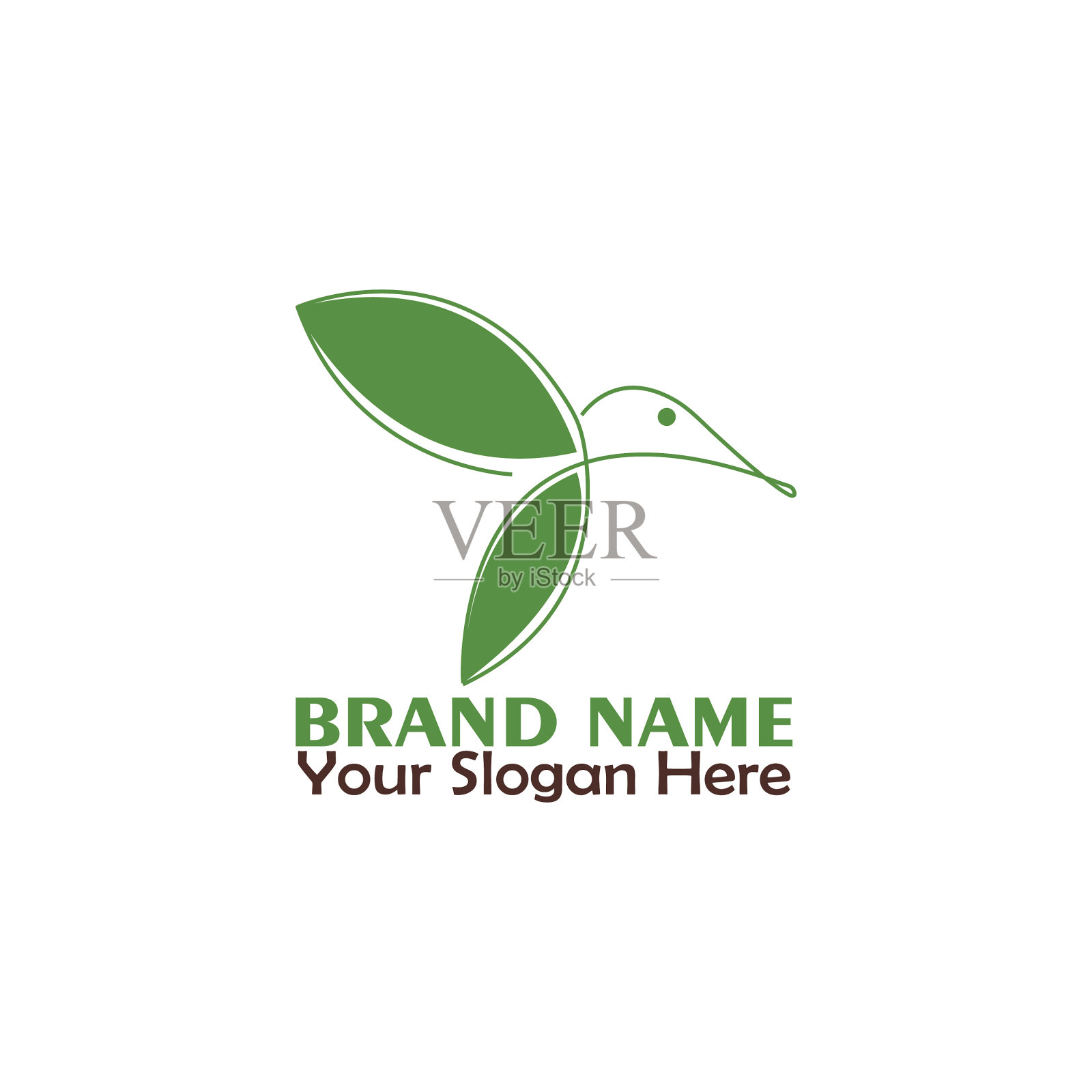 蜂鸟标志孤立的蜂鸟在白色插画图片素材