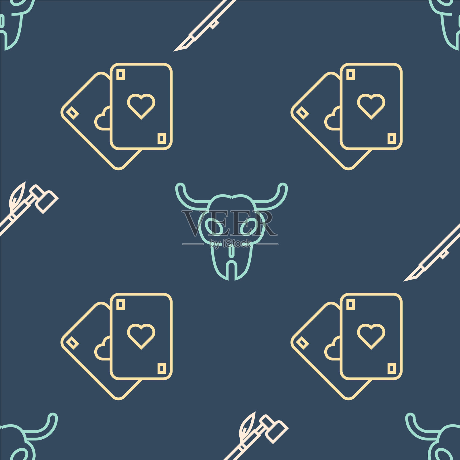 印第安原住民抽烟斗图标素材