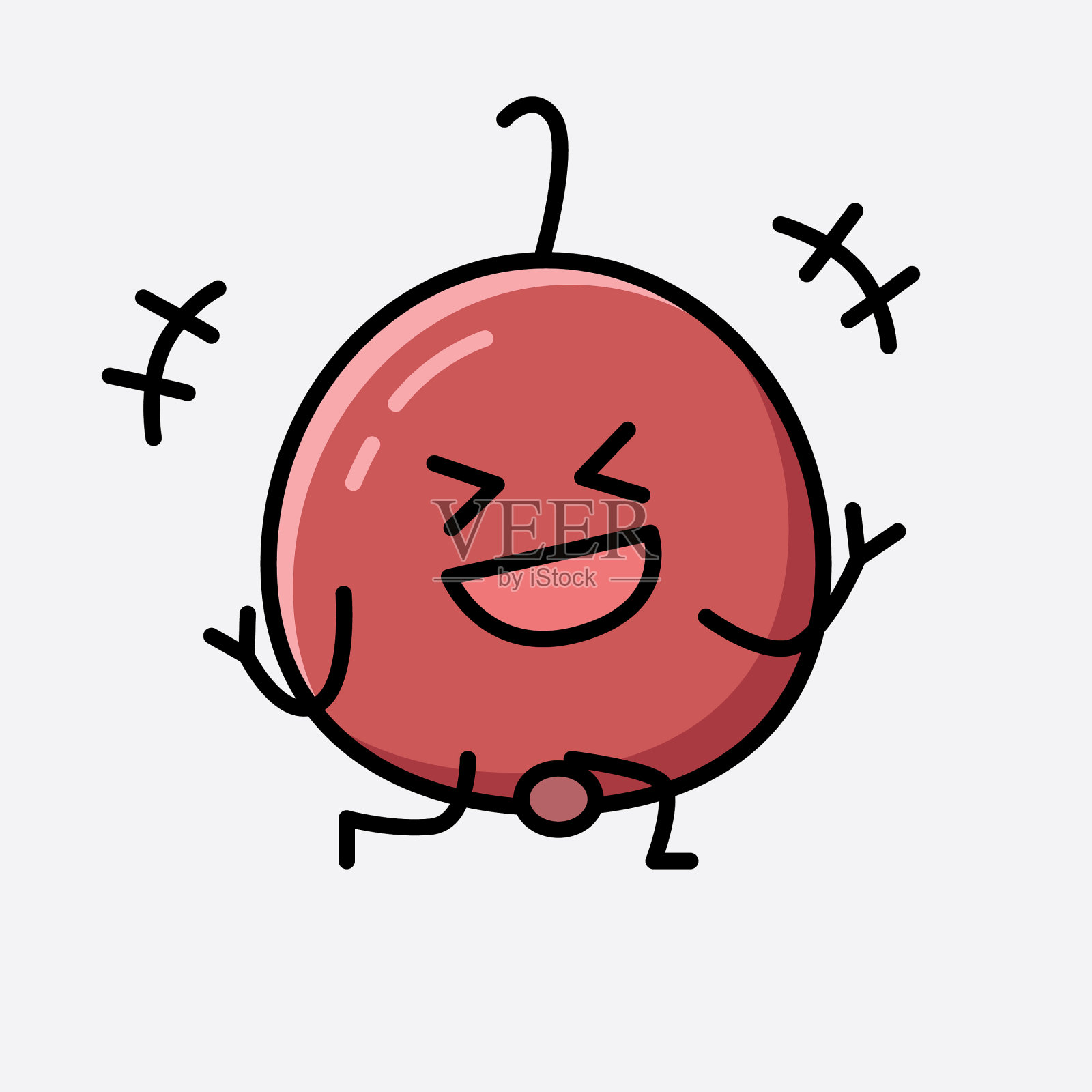 可爱的朴树果吉祥物人物插画图片素材