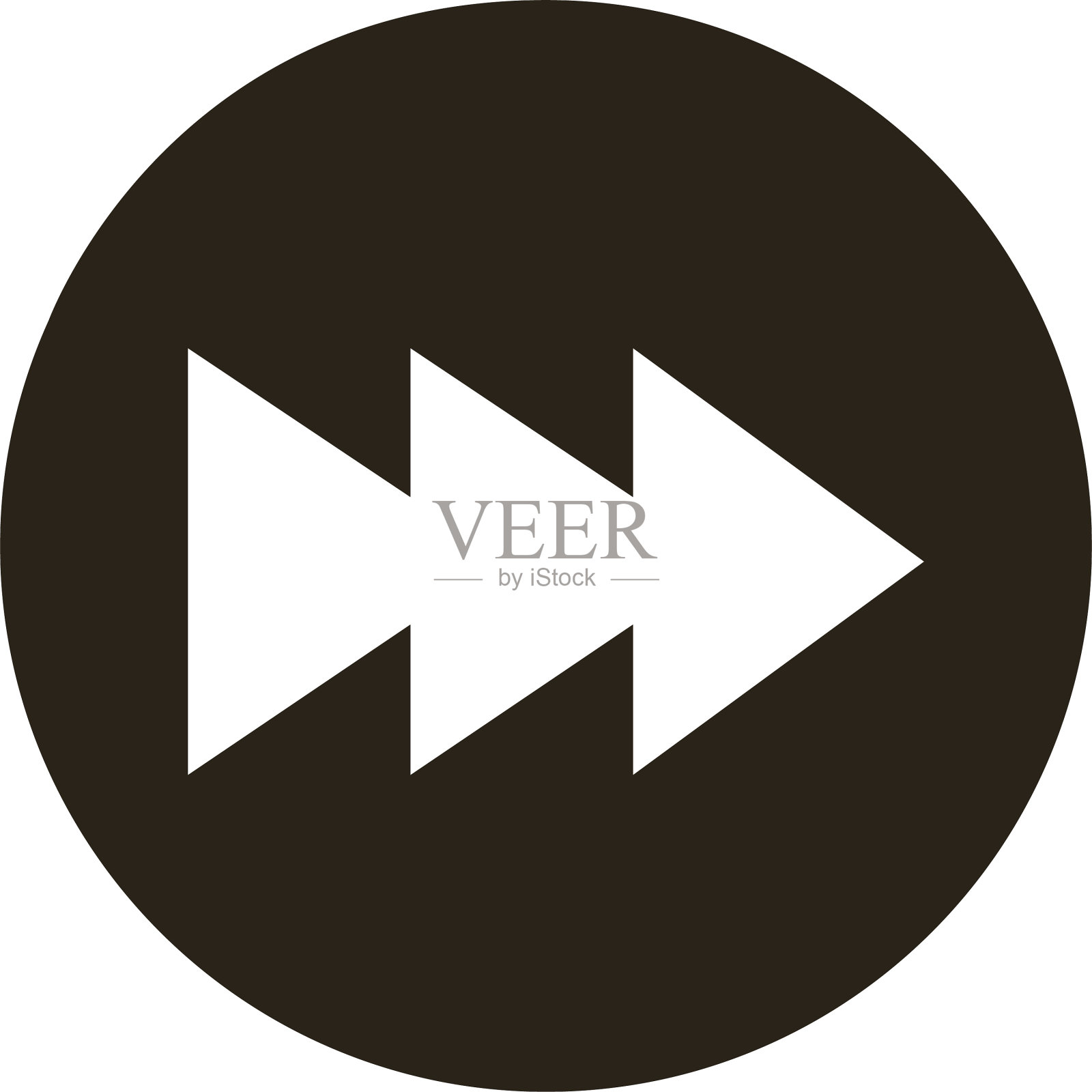 箭头右方向按钮剪影样式设计元素图片