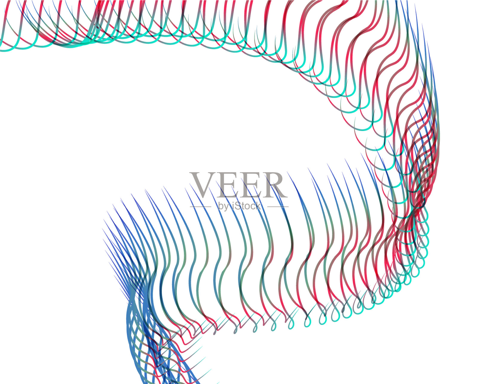抽象背景混合波线设计插画图片素材