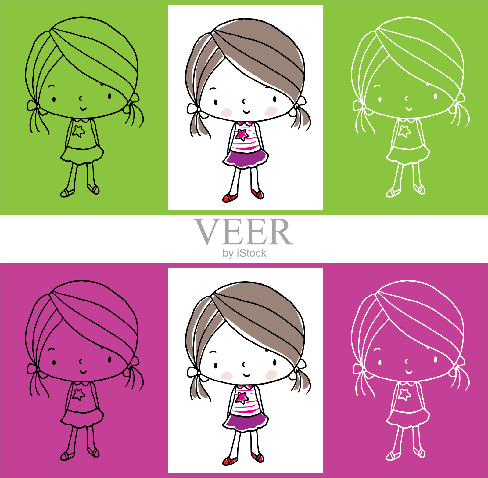 向量卡通的孩子设计元素图片