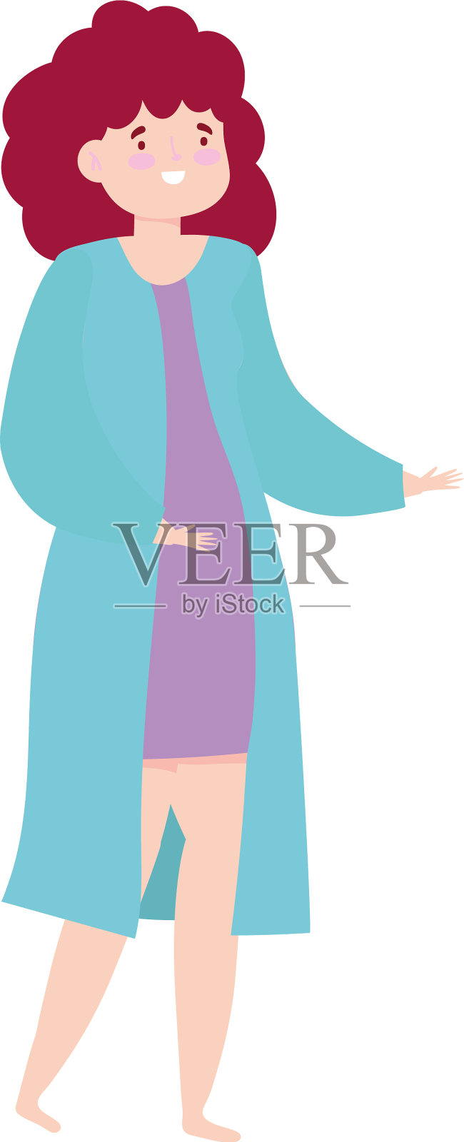 年轻女子性格女性孤立设计元素图片