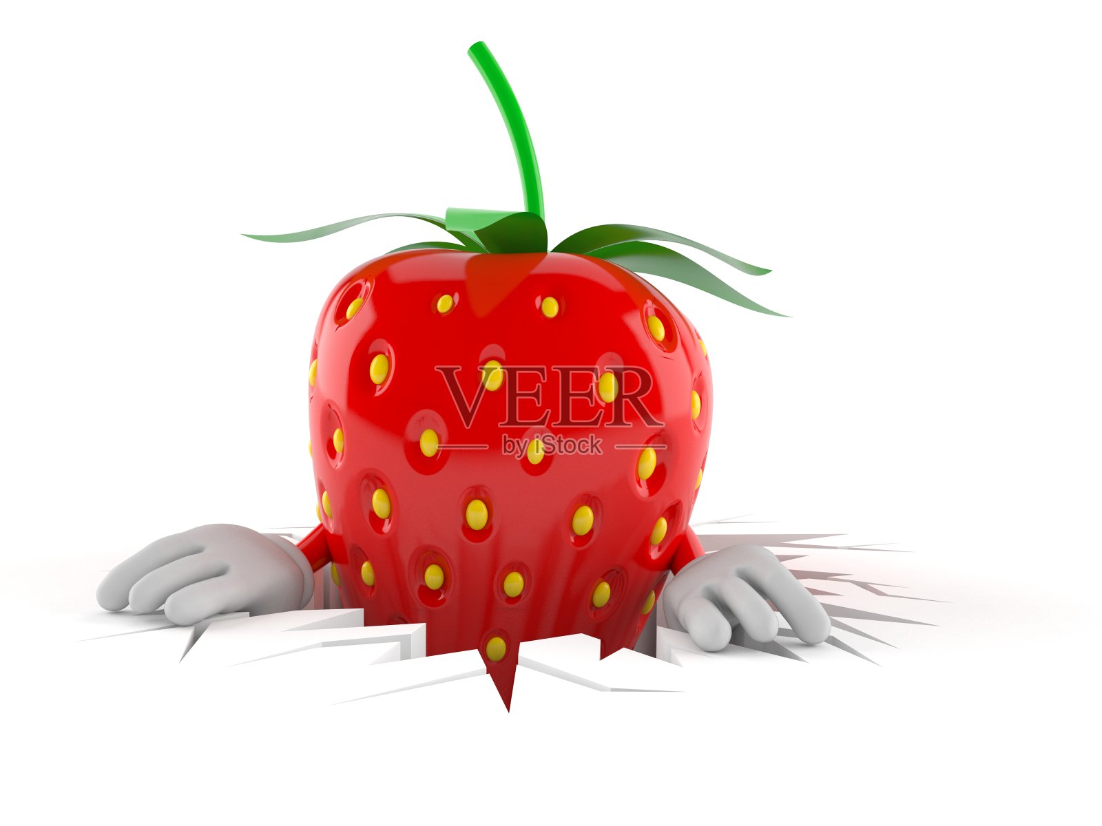 草莓字内洞照片摄影图片