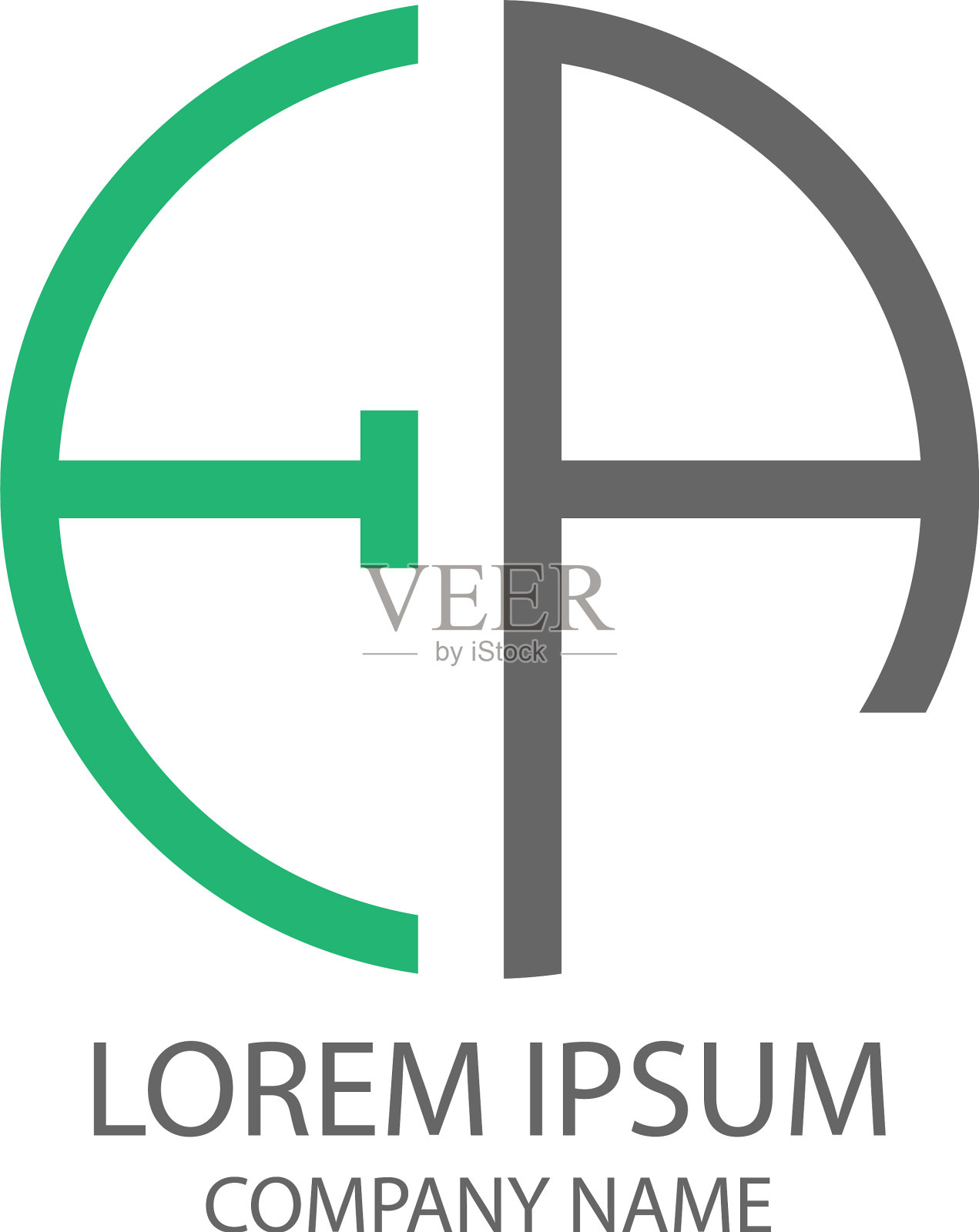 圈ea标志字母设计插画图片素材