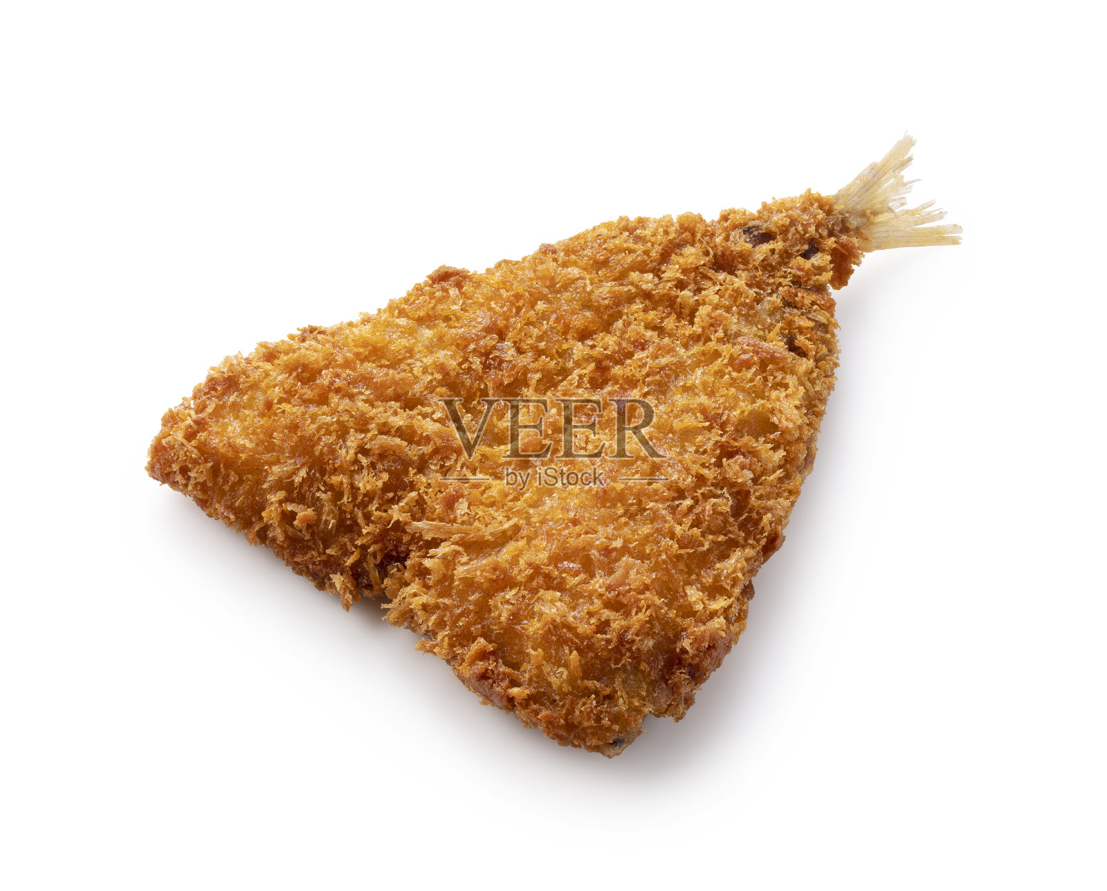 两只马鲛鱼苍蝇放在白色背景上照片摄影图片