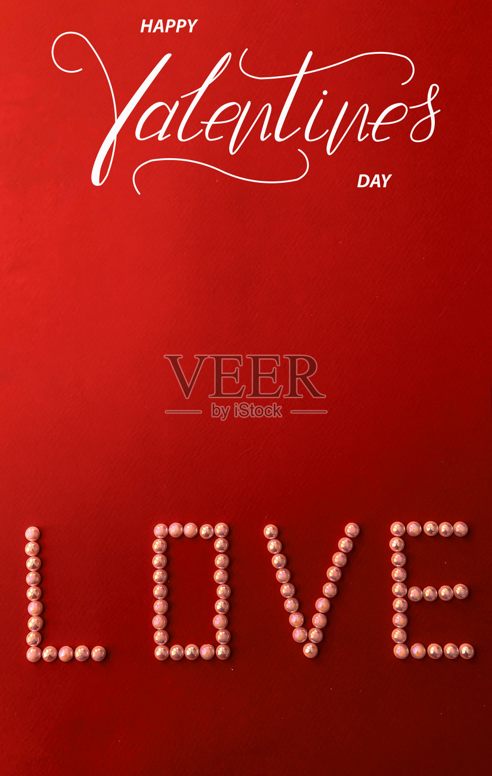 情人节快乐!卡片，在线横幅，贺卡，情人节平躺照片摄影图片