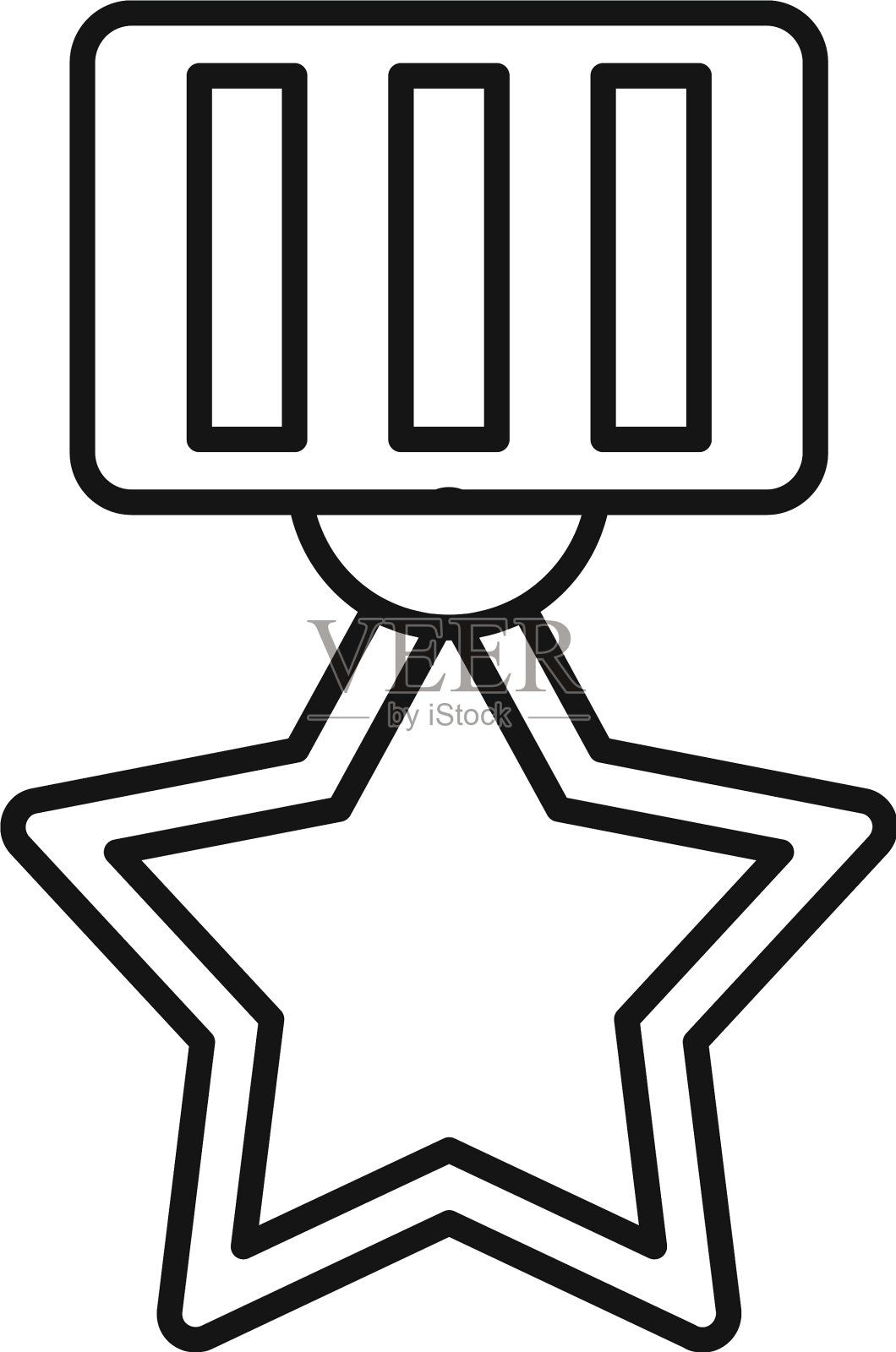 电子游戏金牌图标轮廓风格图标素材