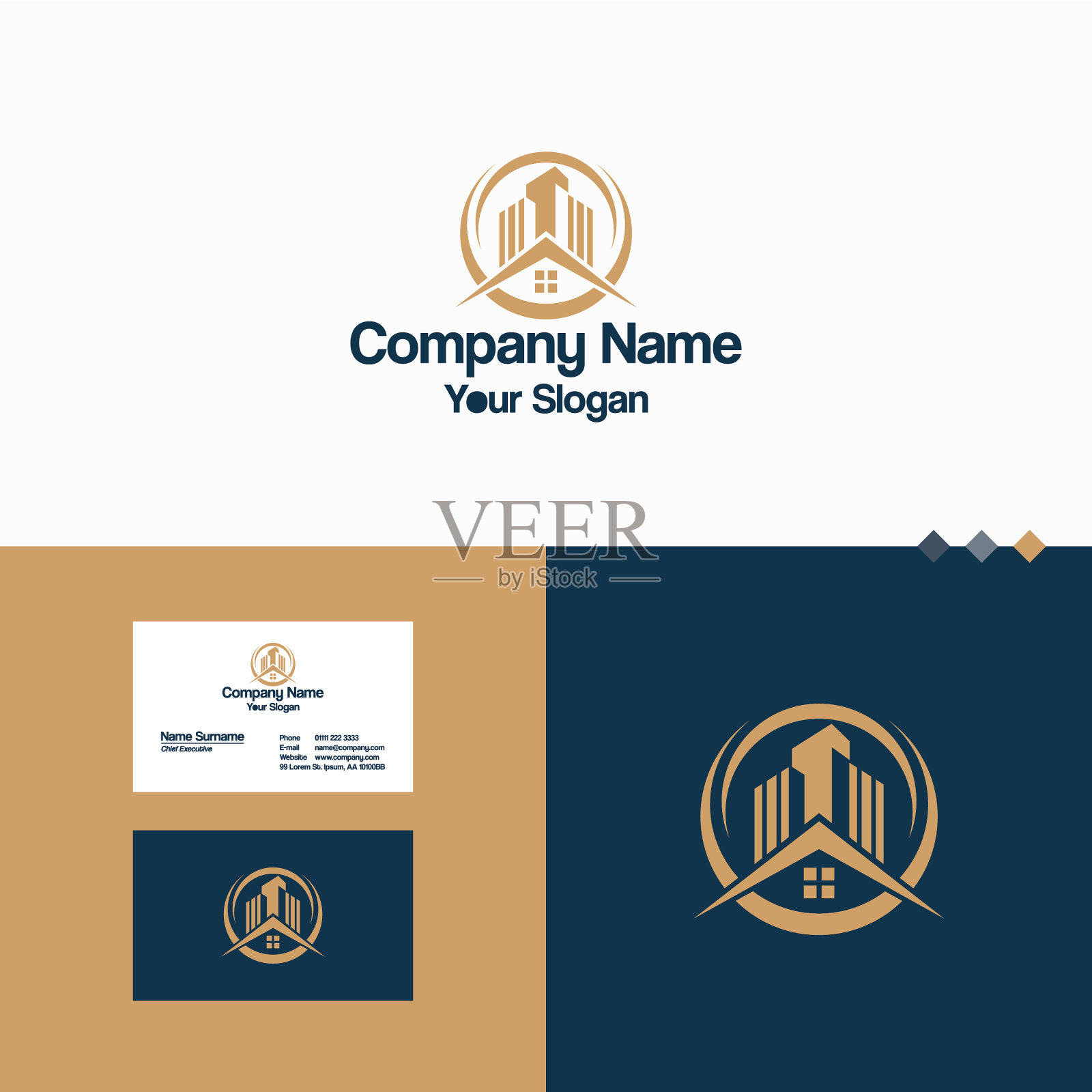 家居房地产标志图标插画图片素材