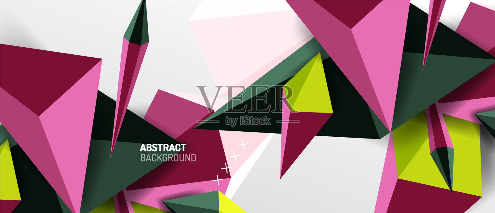 时尚简单的三角形抽象背景插画图片素材