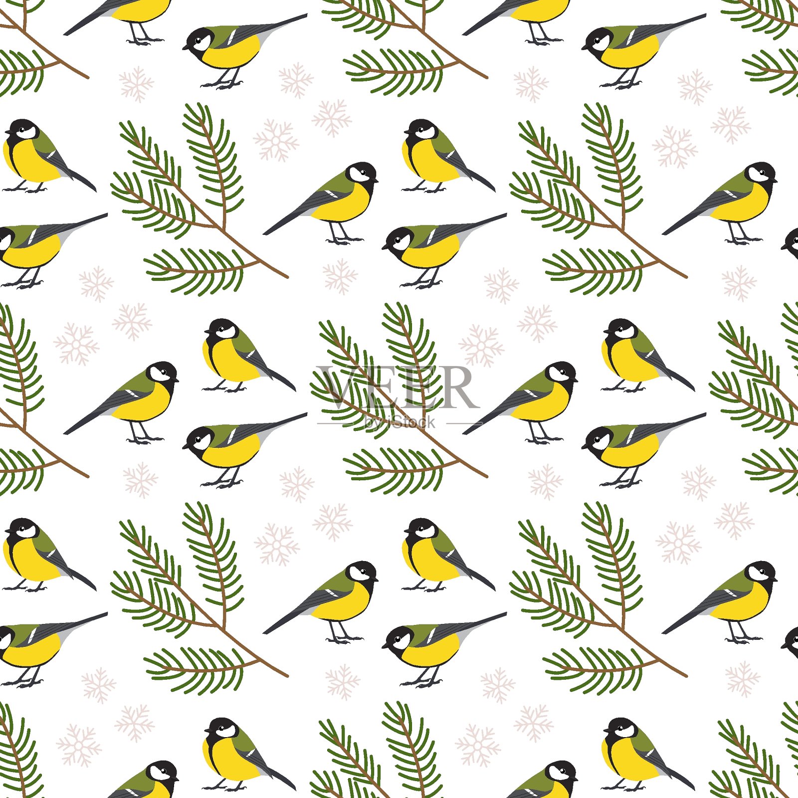 大山雀鸟设计元素图片