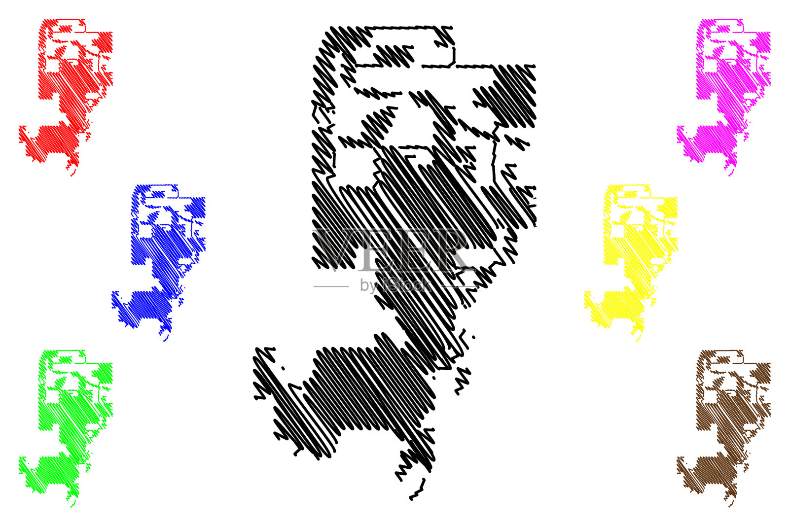 美国科罗拉多州桑顿市插画图片素材