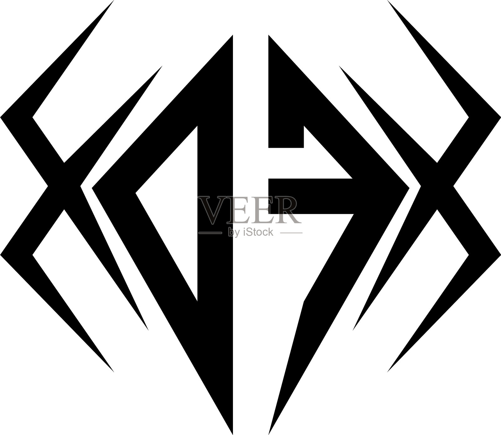 最初的标志设计具有很酷的标志风格插画图片素材