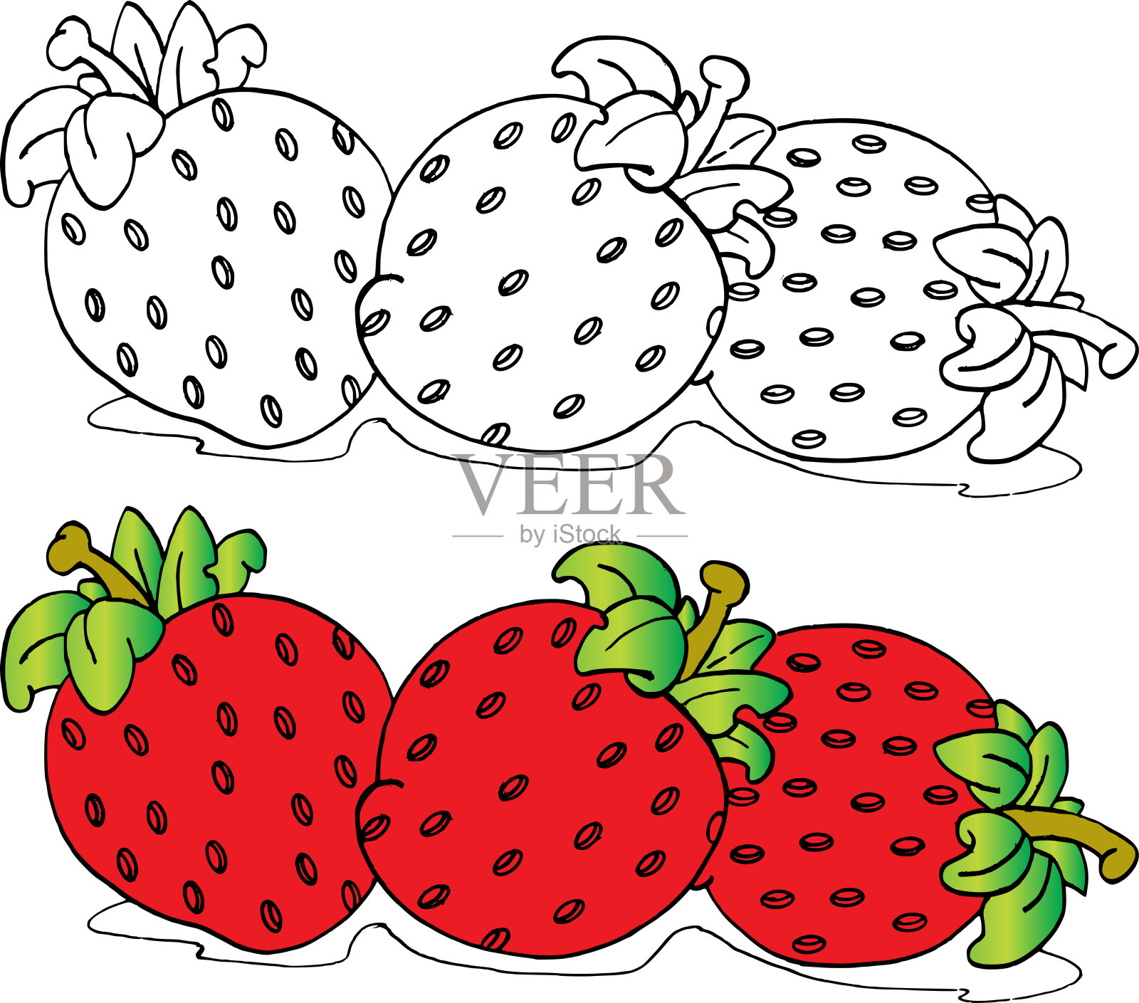 矢量动画草莓插画图片素材