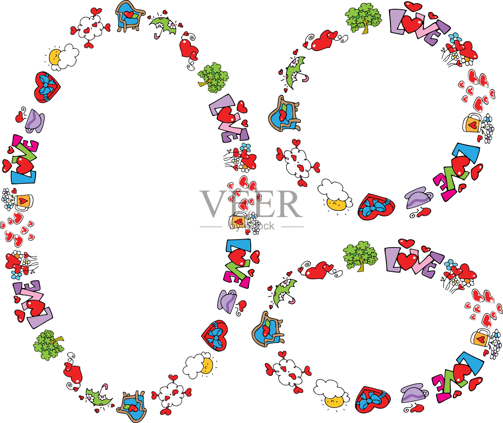 矢量卡通生日边界背景插画图片素材