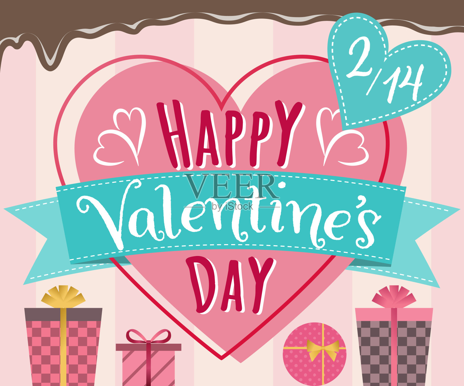 情人节广告横幅设计模板，300×250方形形状设计模板素材