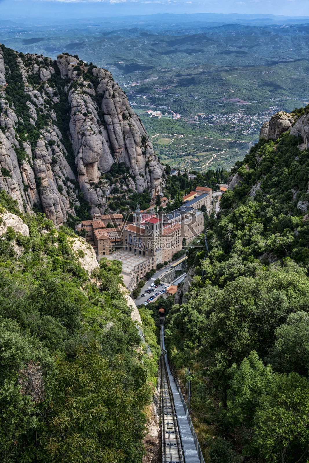蒙特塞拉特修道院和修道院，巴塞罗那省，加泰罗尼亚，西班牙照片摄影图片