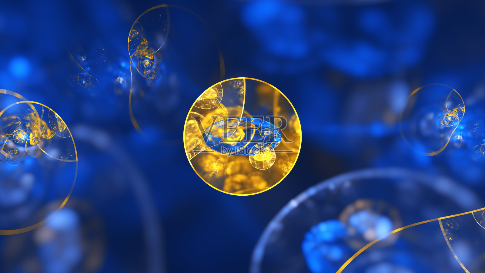 抽象分形三维插图的创意设计照片摄影图片