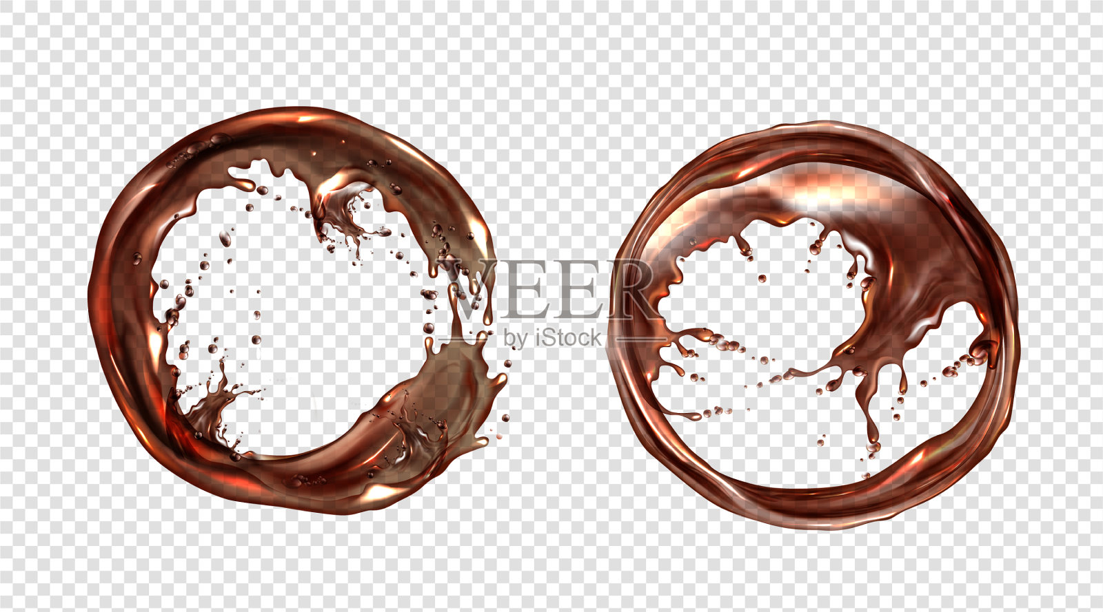 圈上苏打可乐或威士忌饮料设计元素图片